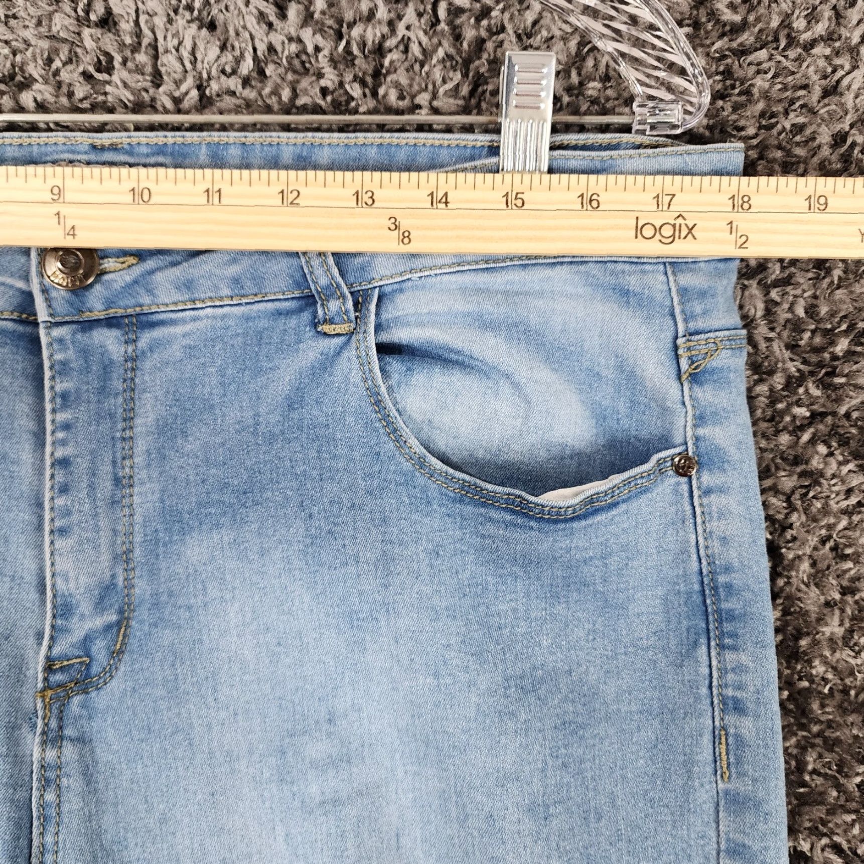 Vintage Moist Jeans Skinny Distressed Light Wash Women 36 Inseam 28in Blue Womens Medium? Size 25" / US 0 / IT 36 - 4 Thumbnail