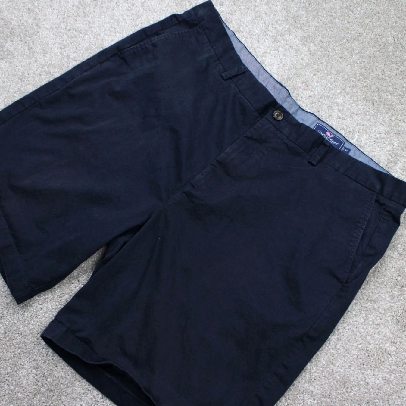 Vineyard Vines Vineyard Vines Breaker Shorts Mens 42 Blue Chino Stretch Flat Front 9" Inseam, Regular Fit, Casual Beach Theme Size US 42 / EU 58 - 3 Thumbnail