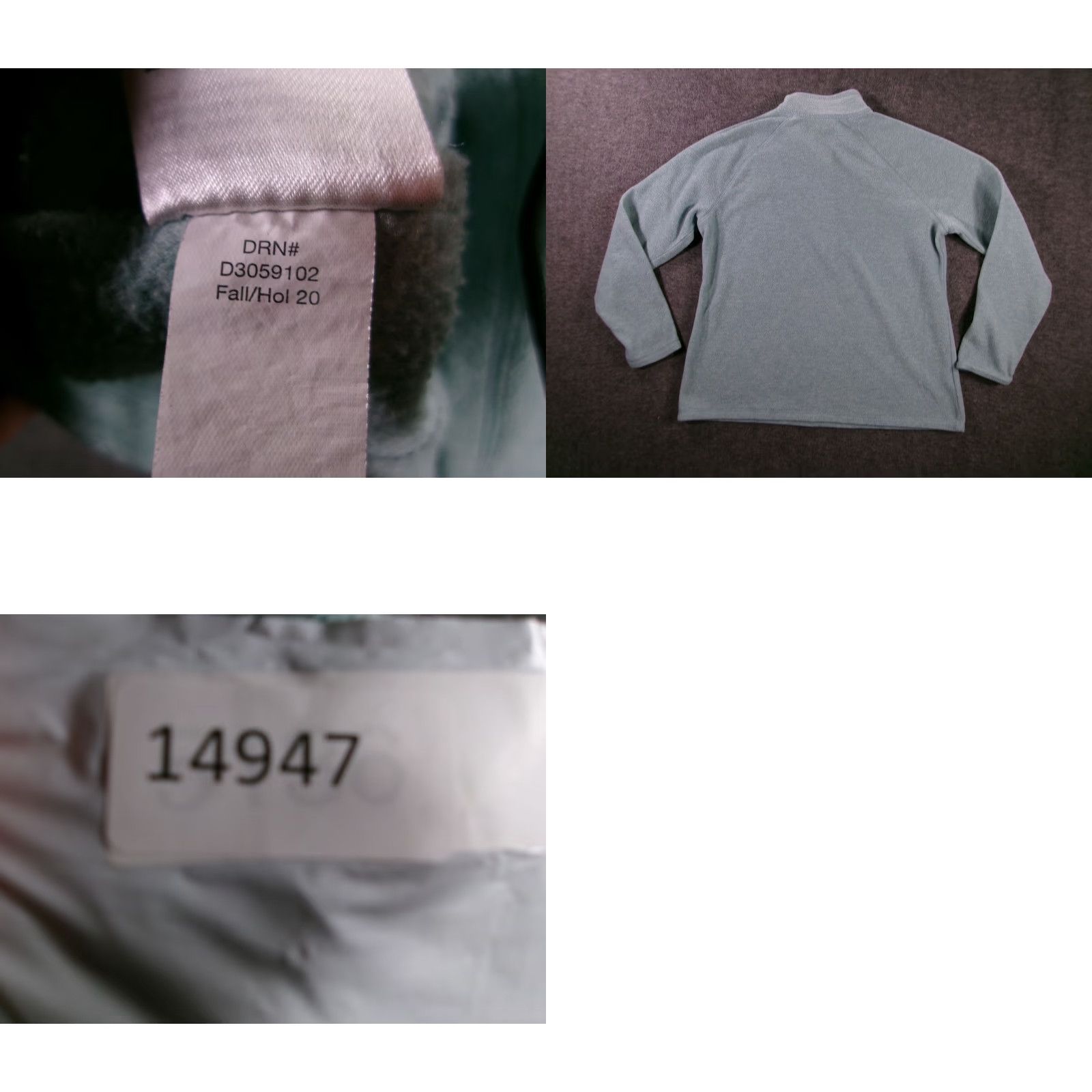 Eddie Bauer Eddie Bauer Fleece Pullover Womens L Quarter Zip Mock Neck Cozy Seafoam Green Raglan Sleeves Pullover Sweater Size L / US 10 / IT 46 - 8 Thumbnail