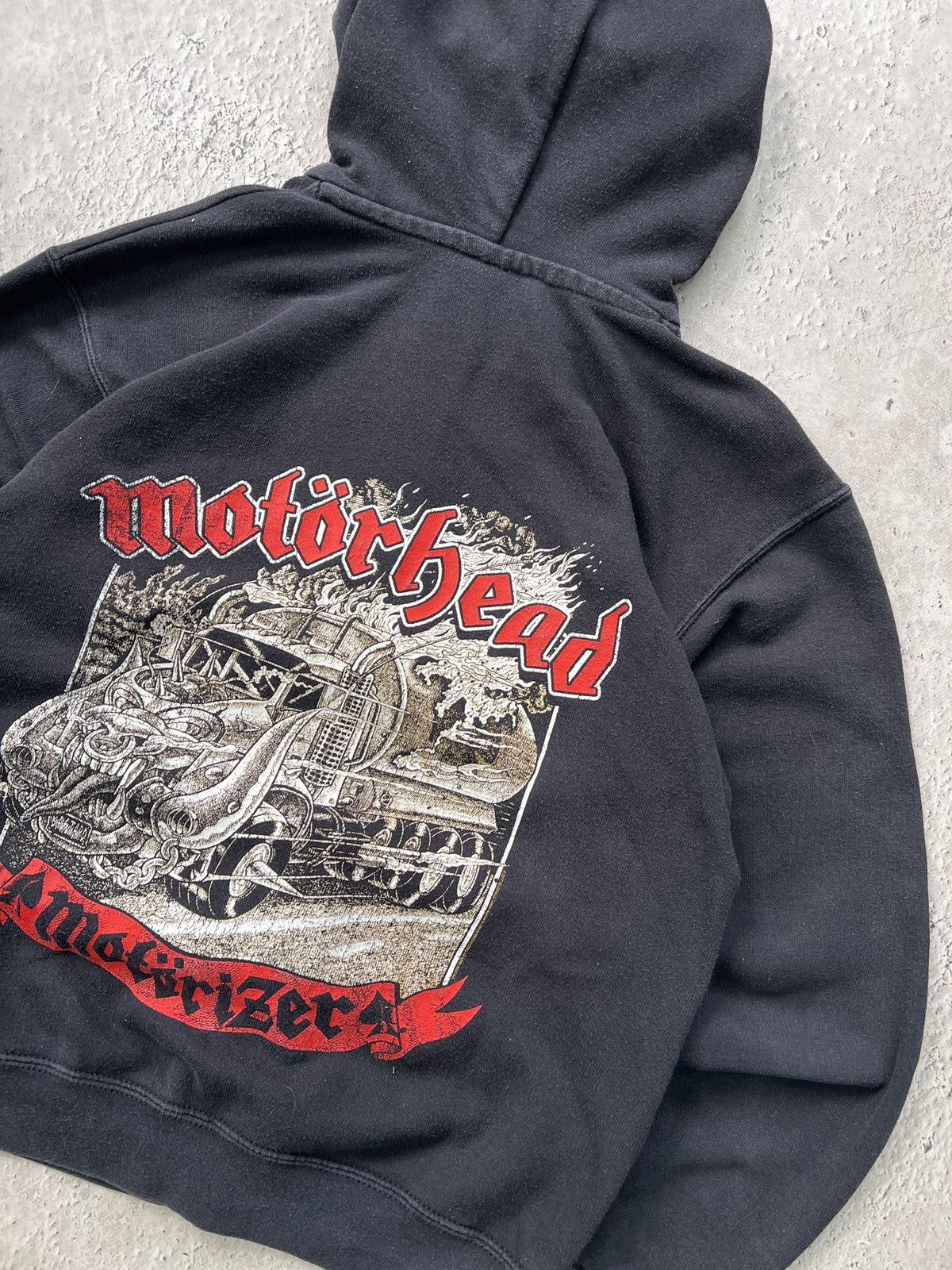 Band Tees × Vintage Vintage 90's Motorhead hoodie zip rock band Motörhead Size US S / EU 44-46 / 1 - 13 Thumbnail
