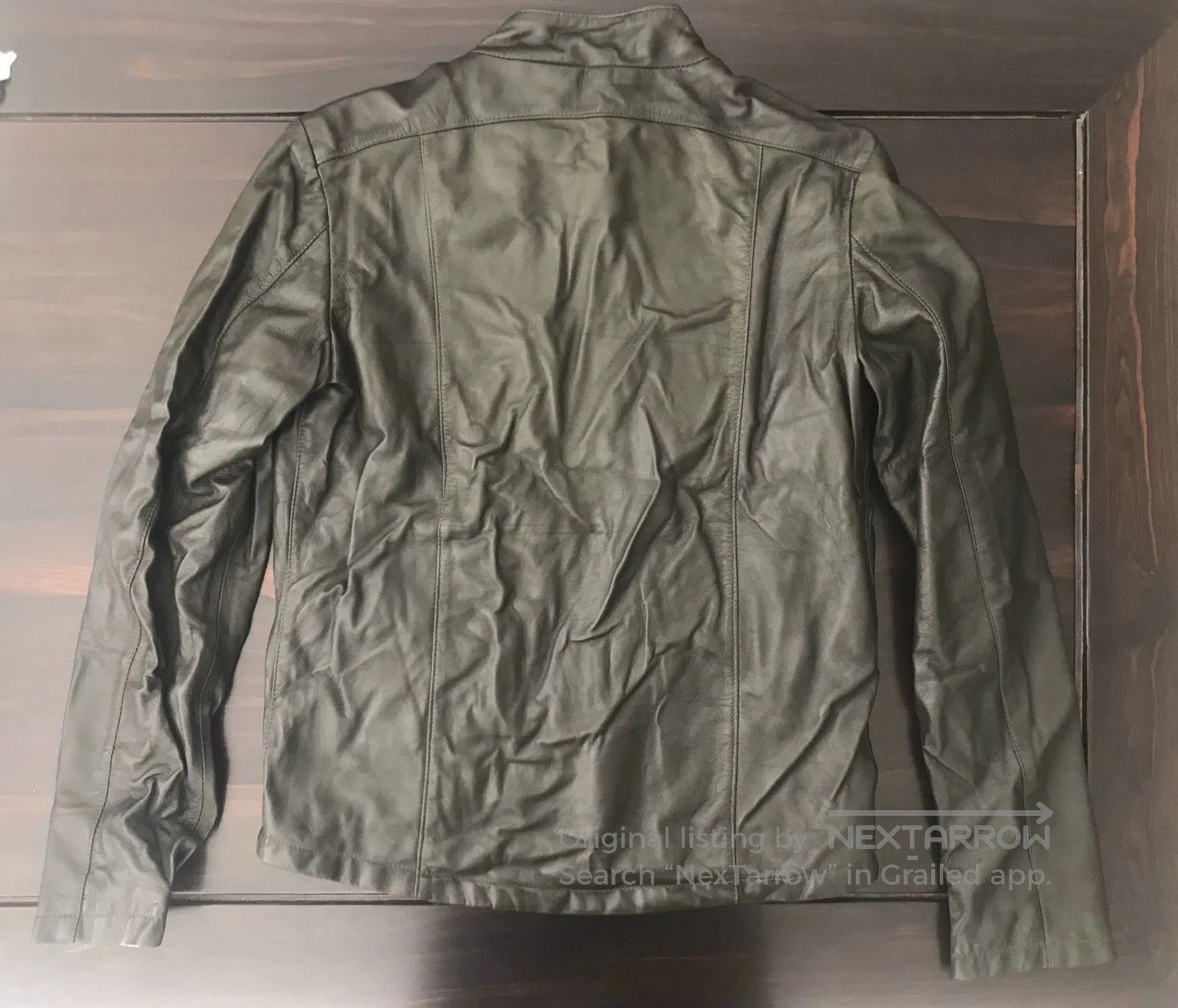 Giorgio Brato handcrafted dark green leather motorcycle jacket. Size US L / EU 52-54 / 3 - 2 Thumbnail