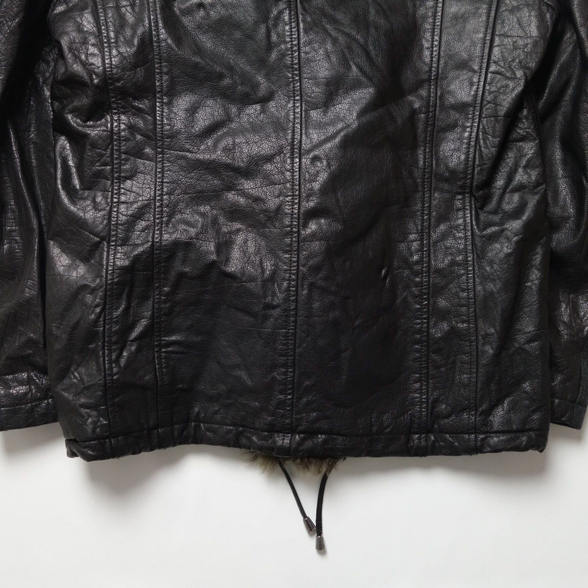 Emporio Armani FW2008 EMPORIO ARMANI Buffalo Fur Leather × Wool Long Jacket Size US M / EU 48-50 / 2 - 10 Thumbnail