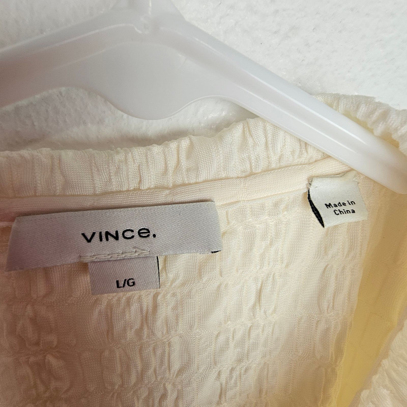 Vince Vince Ruched Striped Button Shirt L Designer MInimalist Size L / US 10 / IT 46 - 7 Thumbnail