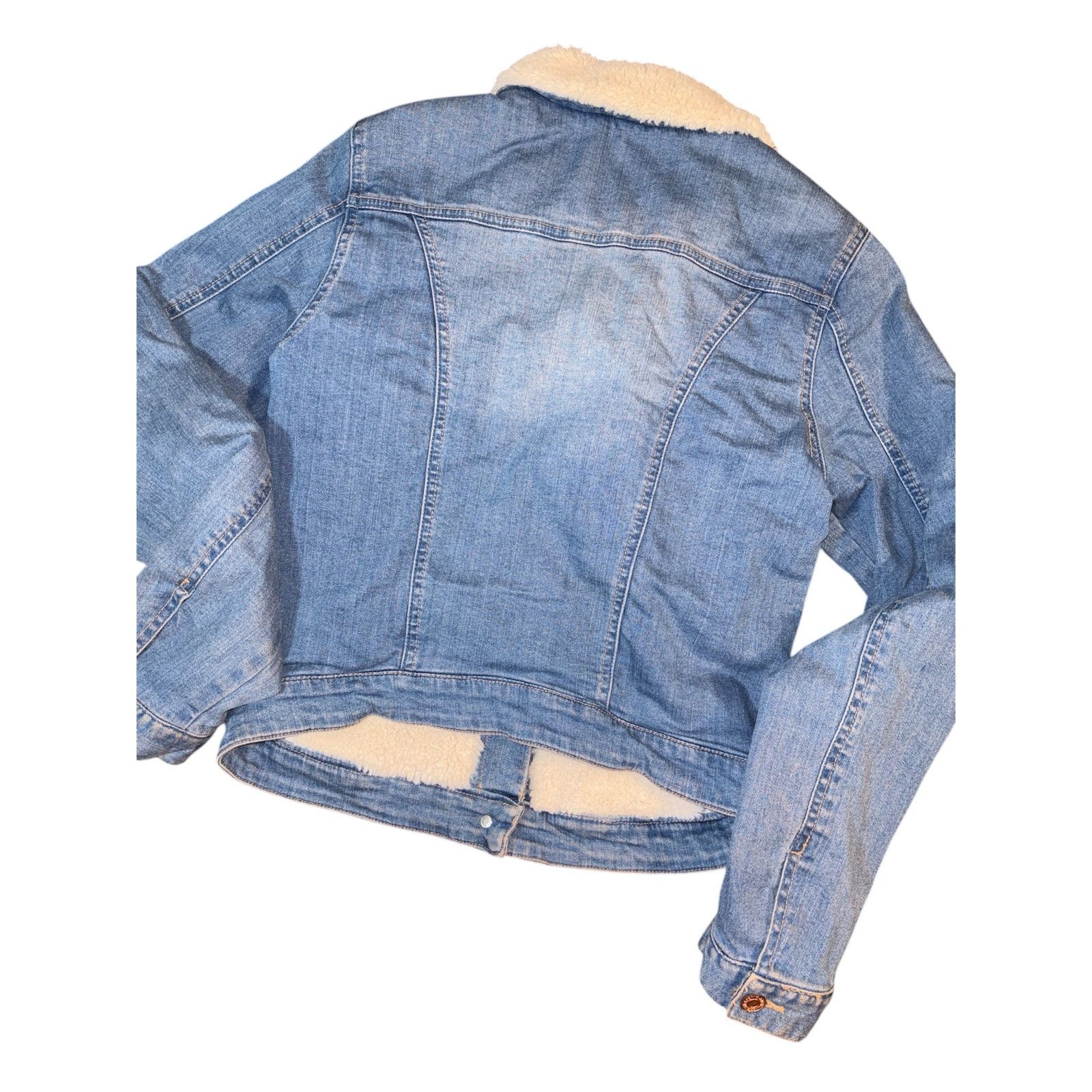The Unbranded Brand Denim Light-Wash Youth Jacket 12-13Y (Adult Small) Size S / US 4 / IT 40 - 4 Thumbnail