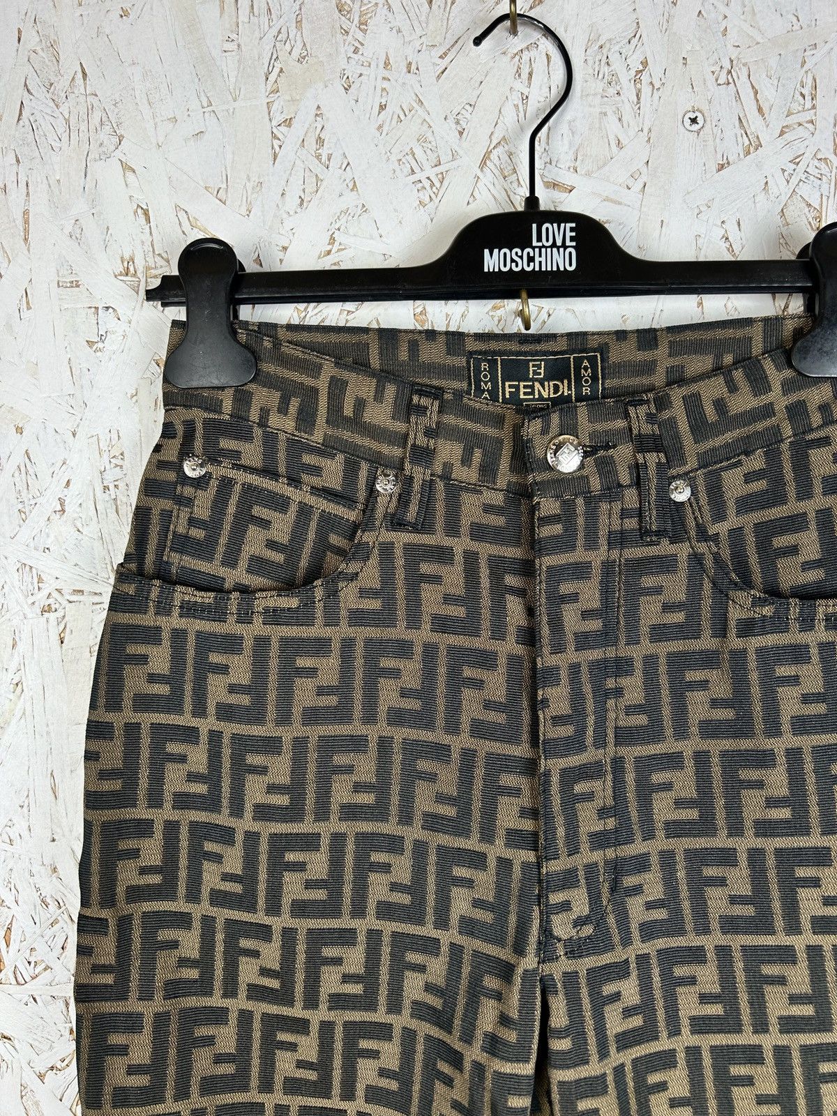 Fendi Vintage Fendi Zucca FF Monogram All Over Print Jeans 27” Size 27" / US 4 / IT 40 - 2 Thumbnail