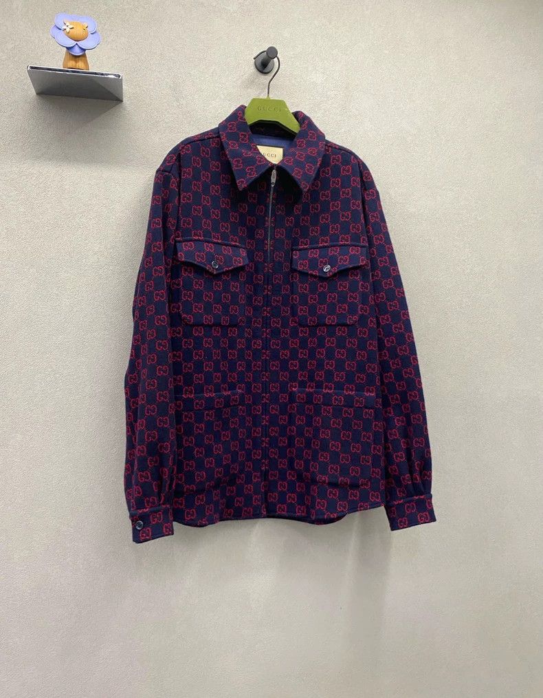 Gucci Gucci Printed wool zipper long-sleeved jacket 2501-Nextarro Size US M / EU 48-50 / 2 - 3 Thumbnail