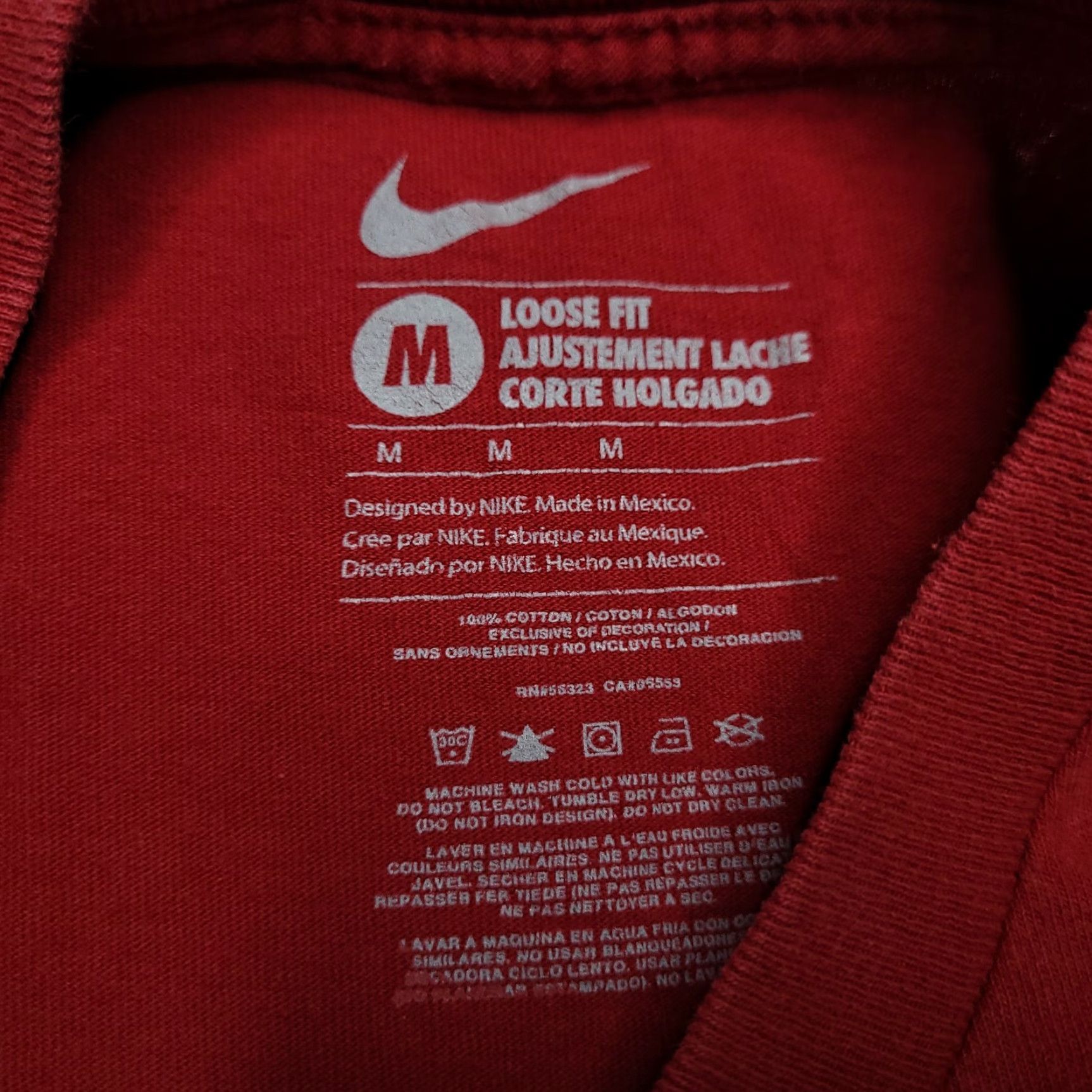 Nike Nike Oklahoma Sooners 800 Victories T-Shirt Adult Medium Red Crew Neck Short Sleeve Nike Shirt Mens/Unisex Size US M / EU 48-50 / 2 - 6 Thumbnail