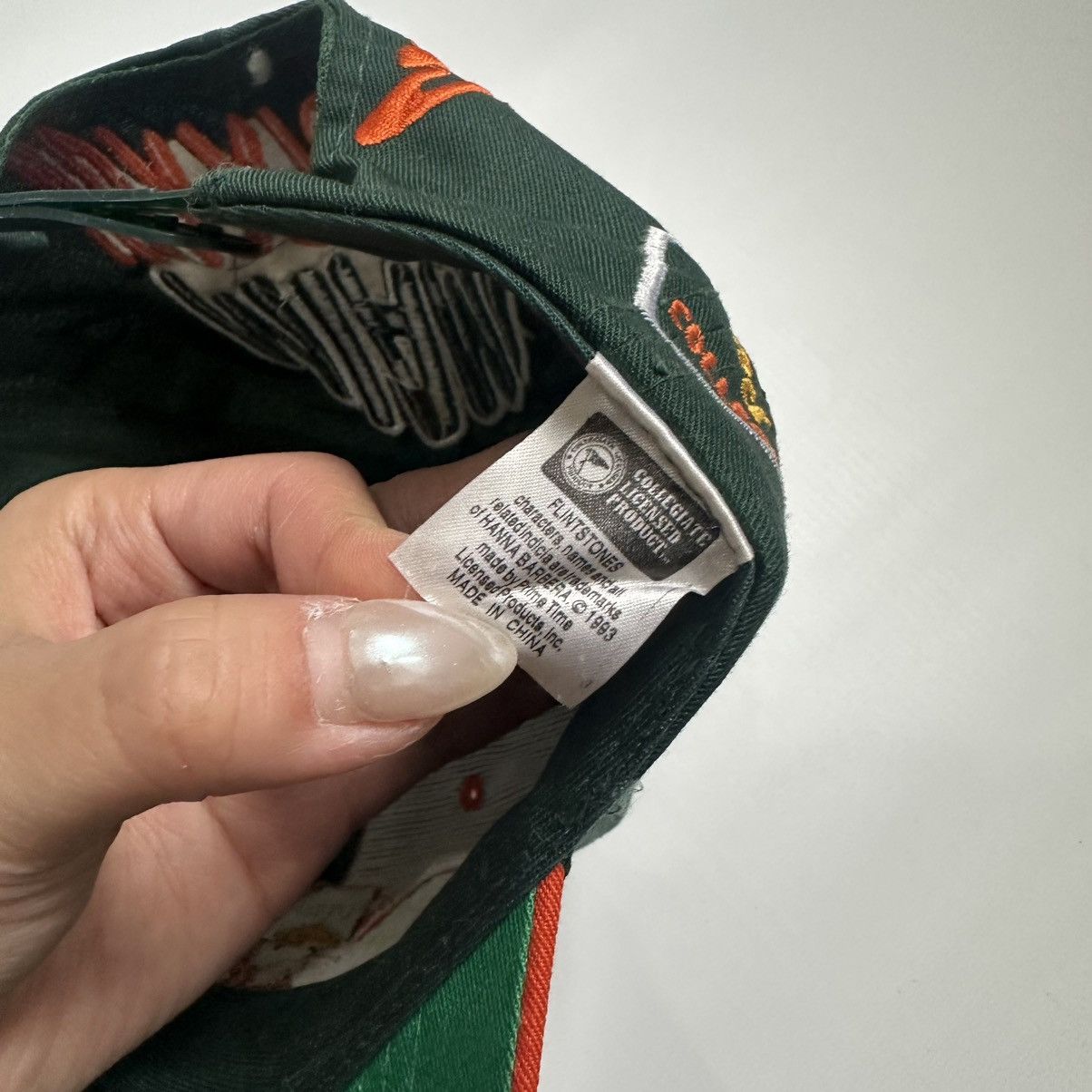 Cartoon Network 1993 The Flintstones x Miami Hurricanes Snapback Hat BWT Size ONE SIZE - 4 Thumbnail
