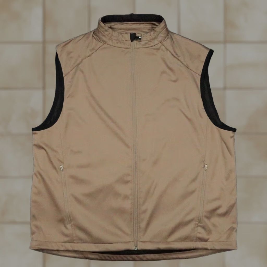 Footjoy FootJoy Vest Mens XL Brown Full Zip Pockets Mock Neck Windbreaker Golf/Jobs Size US XL / EU 56 / 4 - 1 Thumbnail