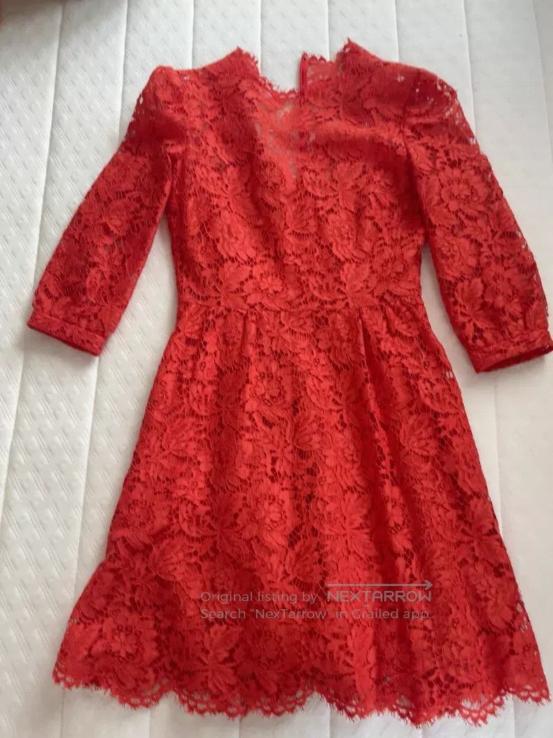 Valentino Valentino Red lace dress Size S / US 4 / IT 40 - 1 Thumbnail