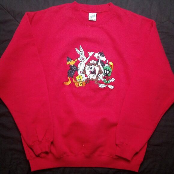 Vintage × Warner Bros DS Vintage Warner Bros. Looney Tunes Crewneck Sweatshirt Size US M / EU 48-50 / 2 - 2 Thumbnail