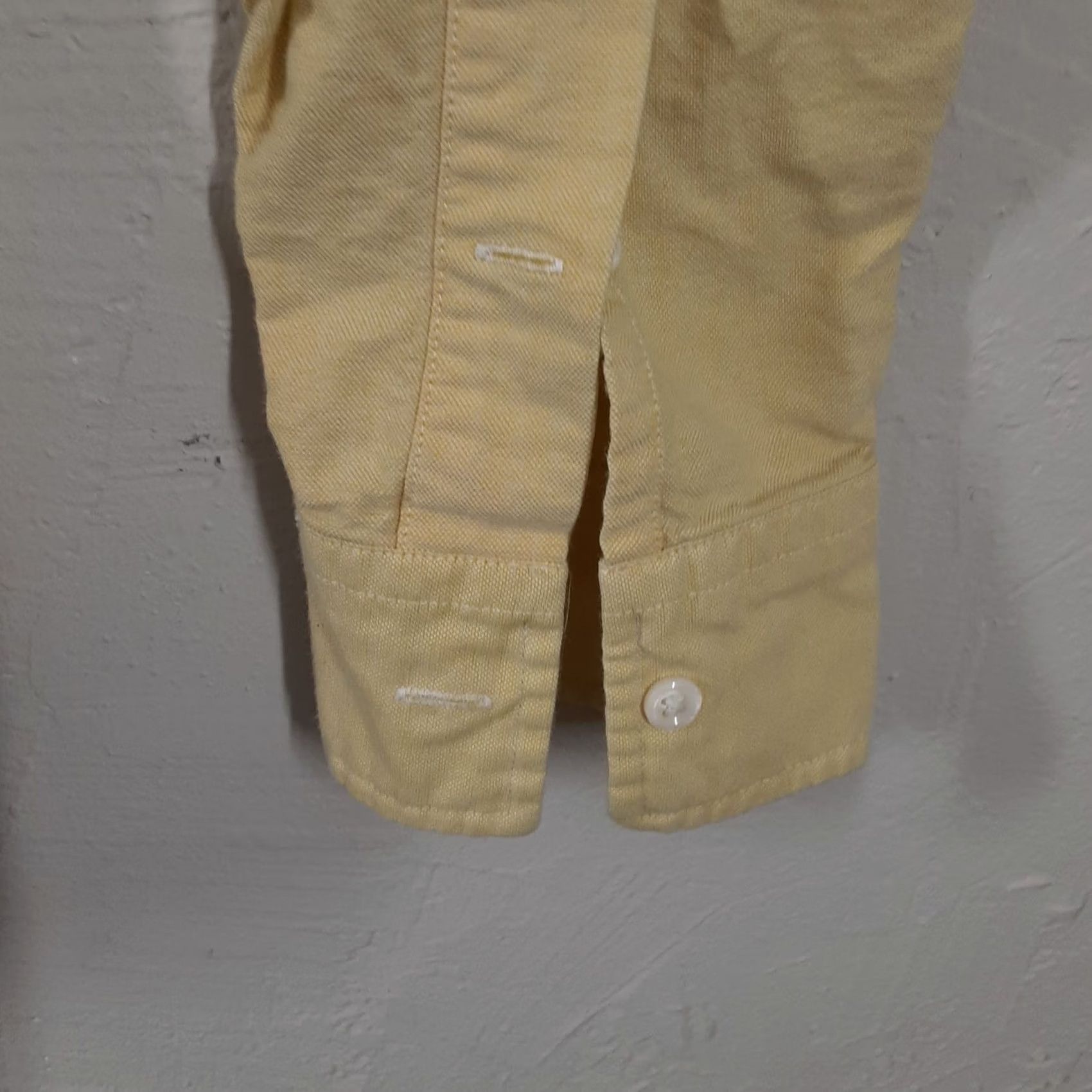 Ralph Lauren Chaps Ralph Lauren Button-Down Shirt Mens 15 34 Yellow Long Sleeve Solid Button-Up Collar Polo Shirt Size US M / EU 48-50 / 2 - 5 Thumbnail