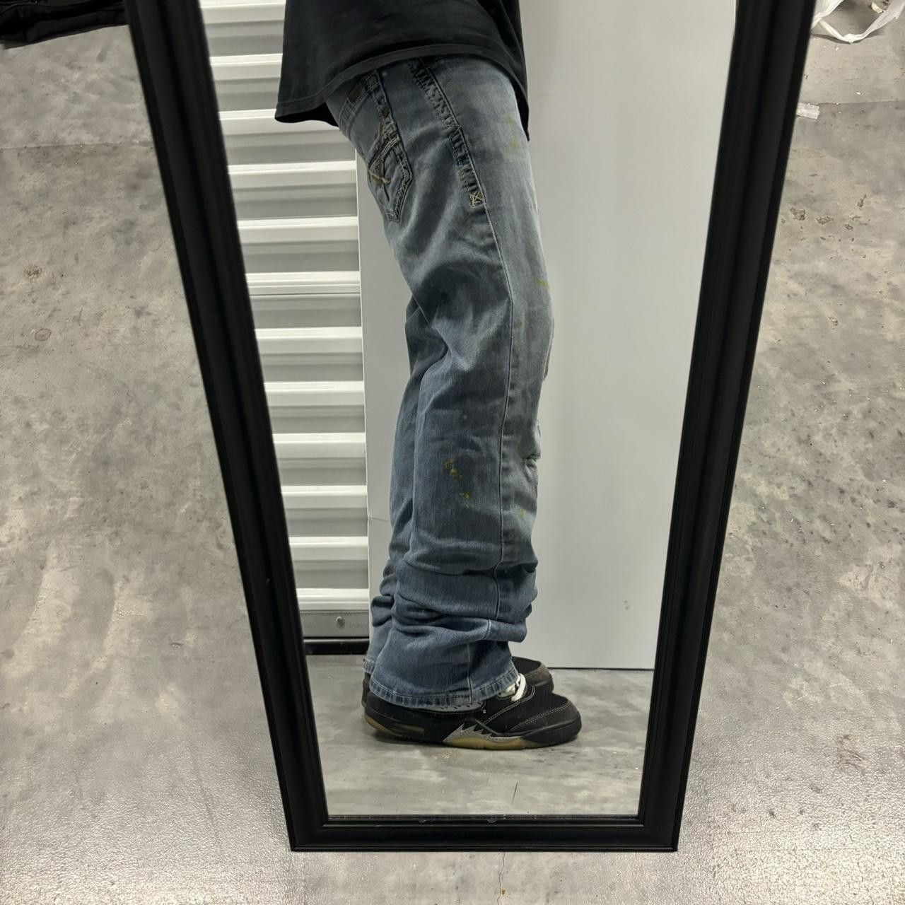 Japanese Brand × Vintage Crazy Vintage Y2K/2000s Grunge Faded Medium Wash Bootcut Denim Jeans! Size US 30 / EU 46 - 2 Thumbnail
