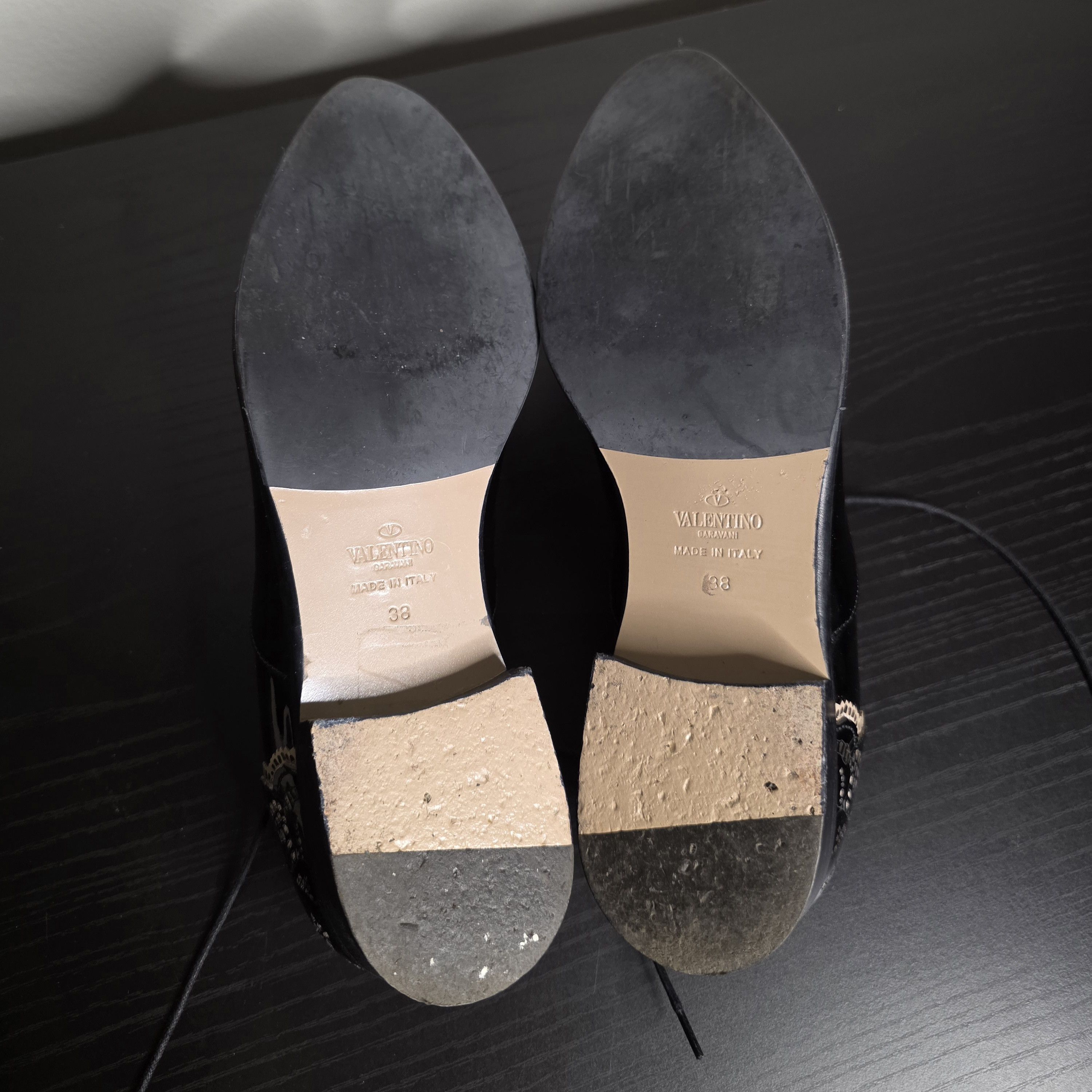 Valentino Valentino Garavani Black Patent Leather Lace Oxford Shoes Size US 8 / IT 38 - 11 Thumbnail