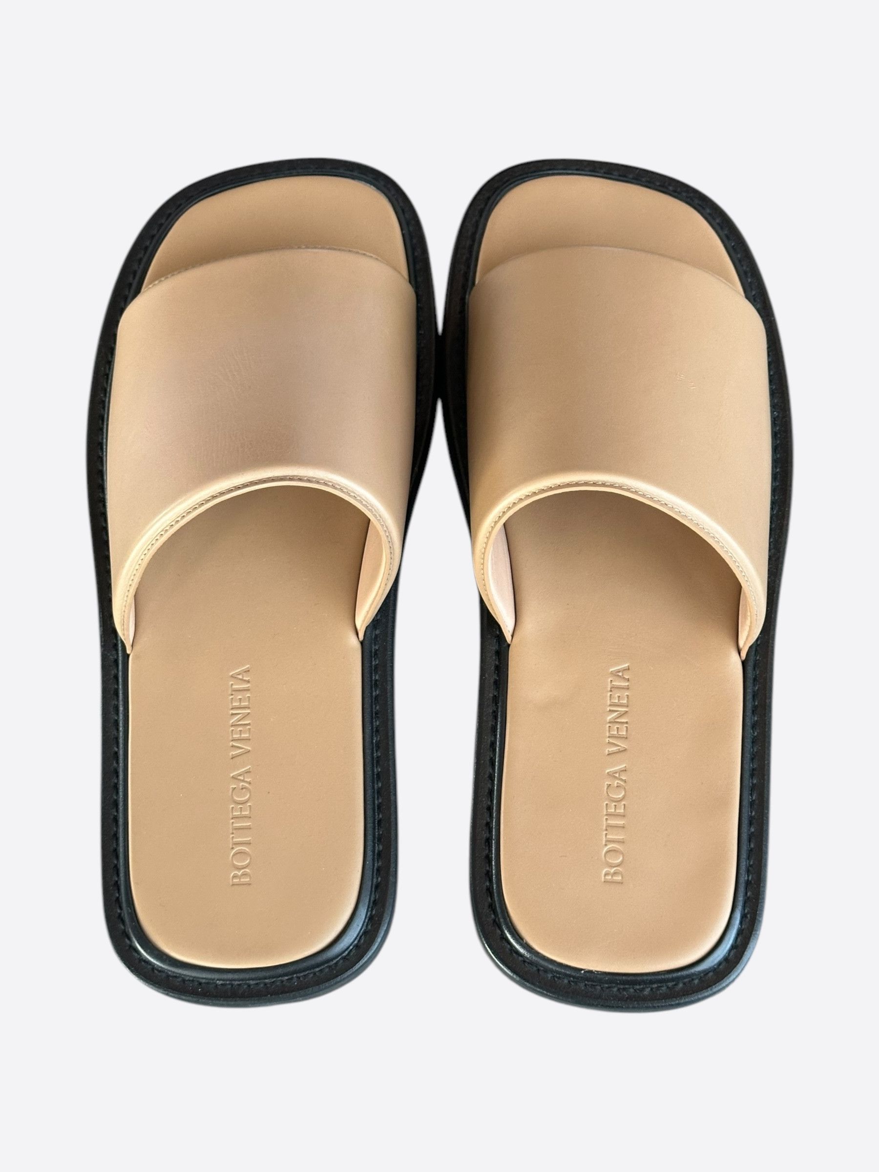 Bottega Veneta Bottega Veneta Beige & Black Sandals Size US 9 / EU 42 - 4 Thumbnail