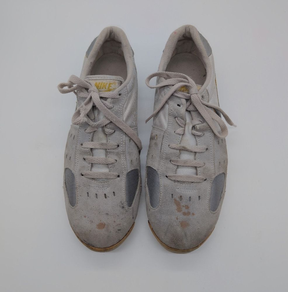Nike 1980s Nike Sz 9 Gray White Waffle Running Shoes 9 870608 S Size US 9 / EU 42 - 3 Thumbnail