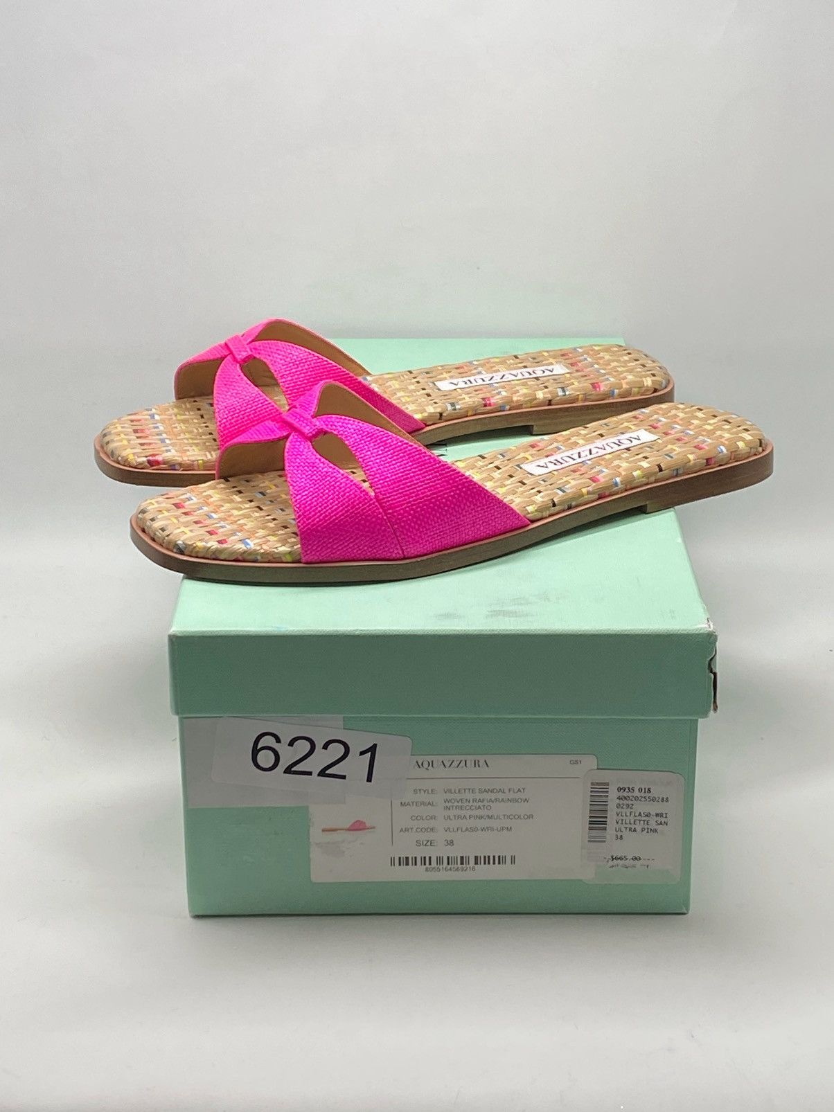 Aquazzura Aquazzura Villette Textile Flat Sandals size 38 Size US 8 / IT 38 - 9 Thumbnail
