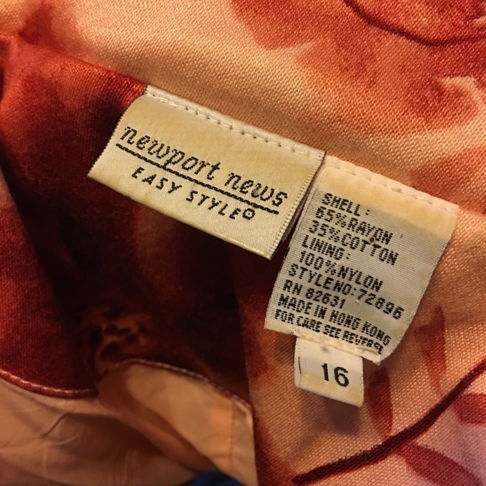 Vintage Newport News floral soft lined jacket 16 Size XXL / US 16-18 / IT 52-54 - 7 Thumbnail