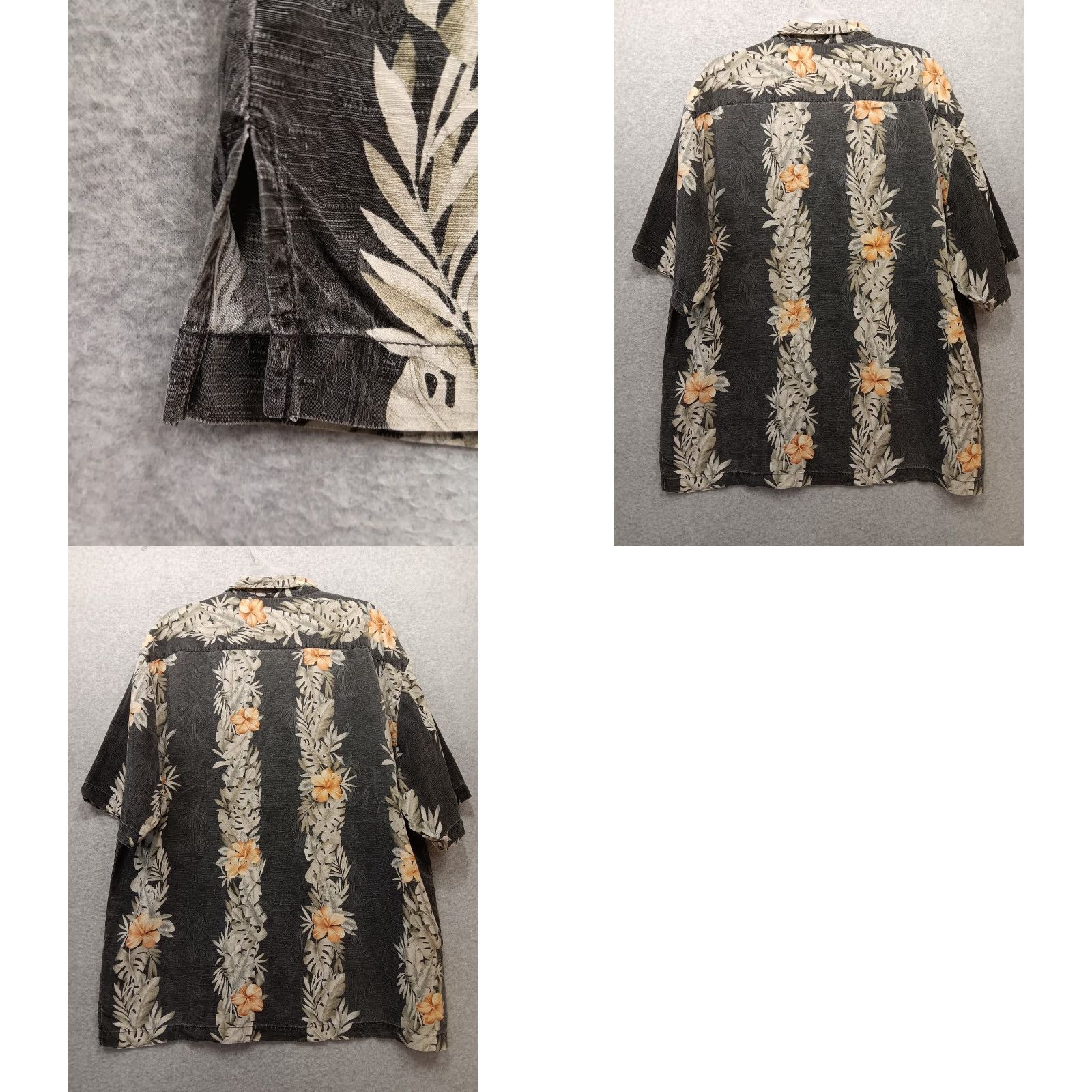 Tommy Bahama Tommy Bahama Shirt Mens XL Black 100% Silk Floral Tropical Short Sleeve Button-Up Casual, Travel, Party, Wedding Size US XL / EU 56 / 4 - 8 Thumbnail