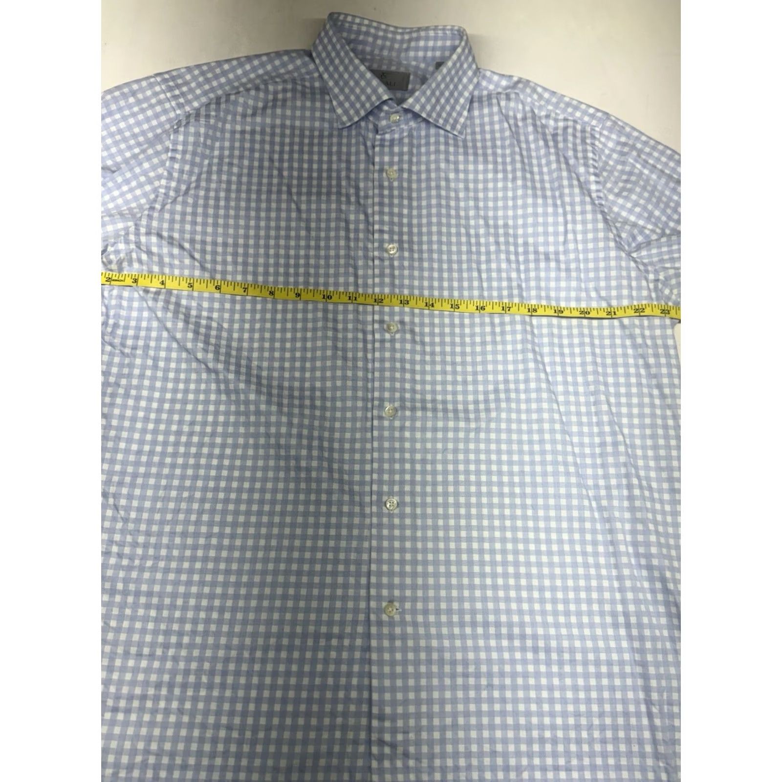 Canali Canali 1934 Shirt 44/17.5 Blue White Check Plaid Long Sleeve Button Up EUC Men’s Size US XL / EU 56 / 4 - 3 Thumbnail