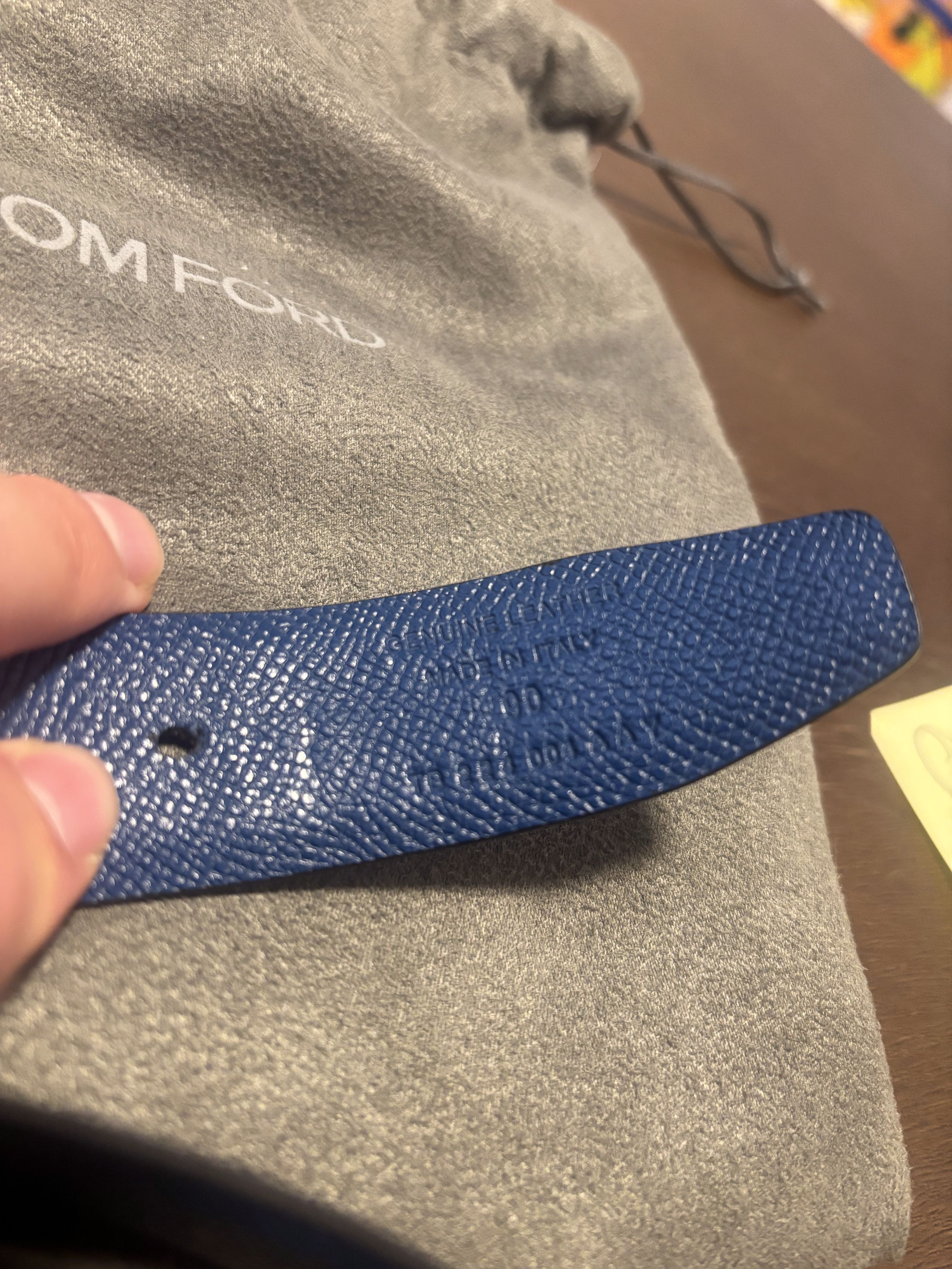 Tom Ford Tom Ford GRAIN LEATHER T ICON BELT Size 42 - 6 Thumbnail