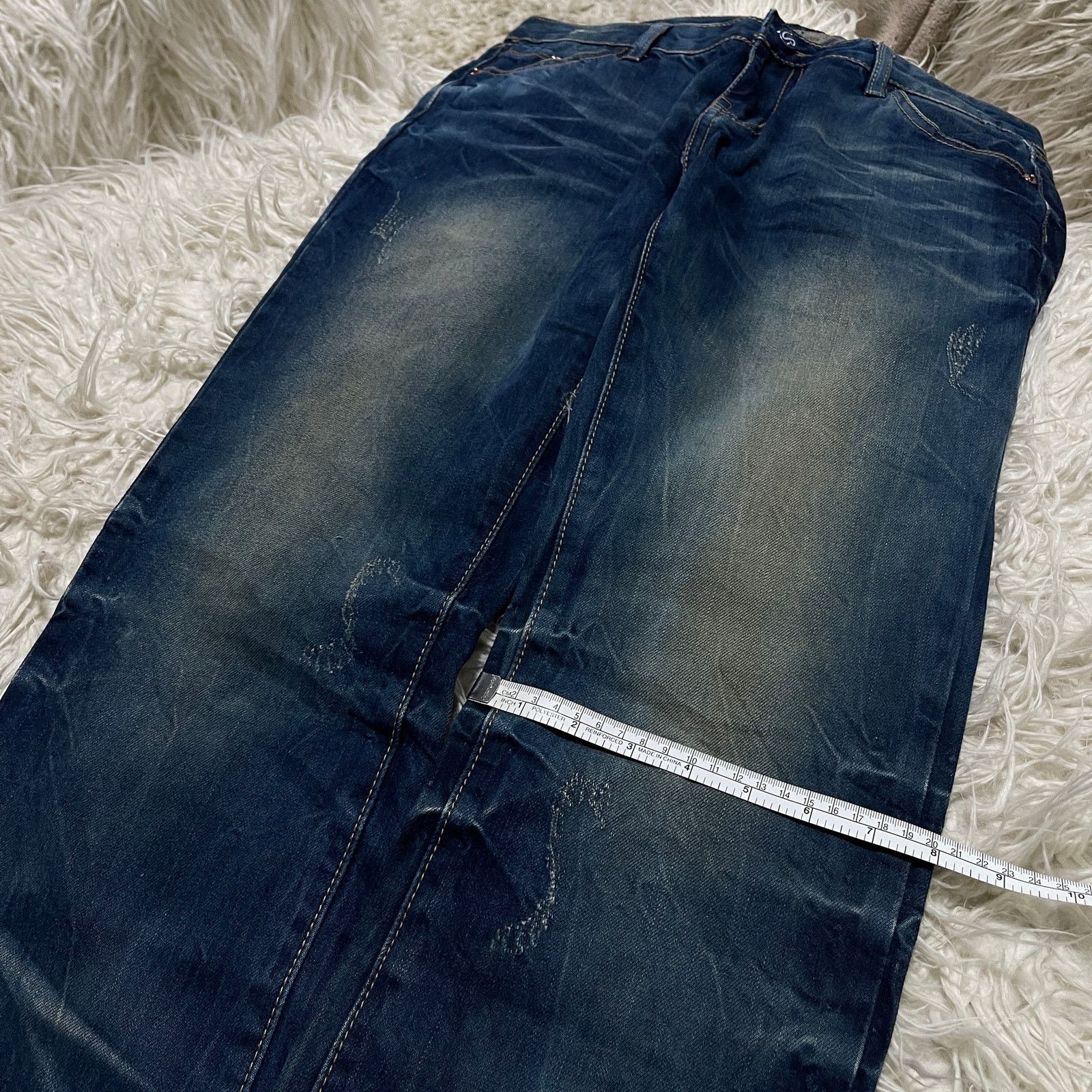 Hysteric Glamour × Japanese Brand × Vintage Vintage Japanese Brand Faded Wash Low-rise Denim Jeans Blue Size 32" / US 10 / IT 46 - 13 Thumbnail