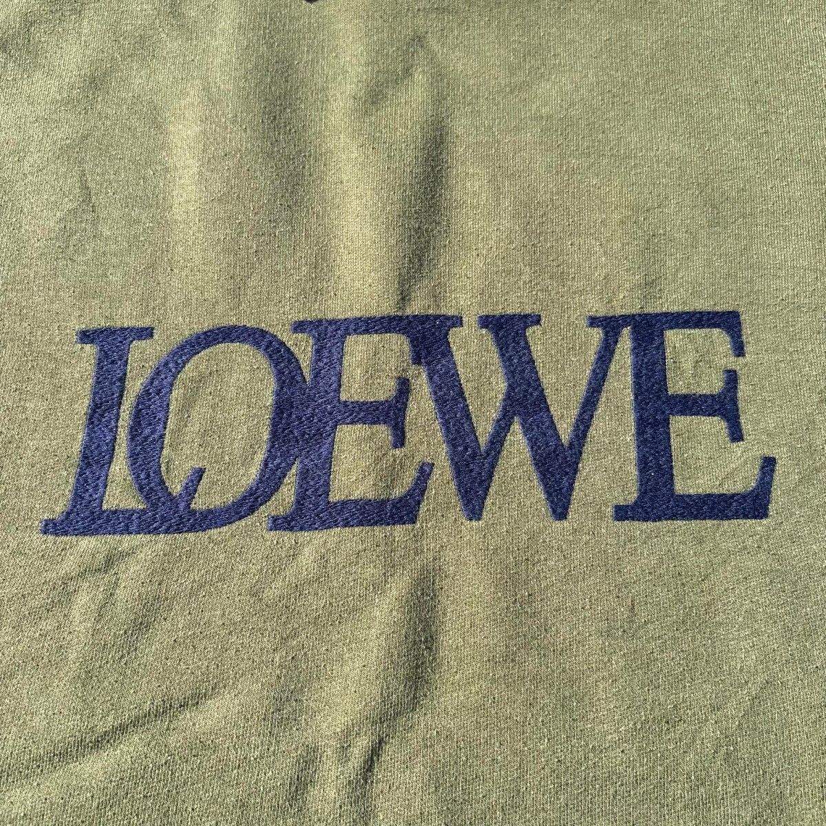 Loewe LOEWE Logo Collared Sweatshirt Olive Green Size US L / EU 52-54 / 3 - 9 Thumbnail