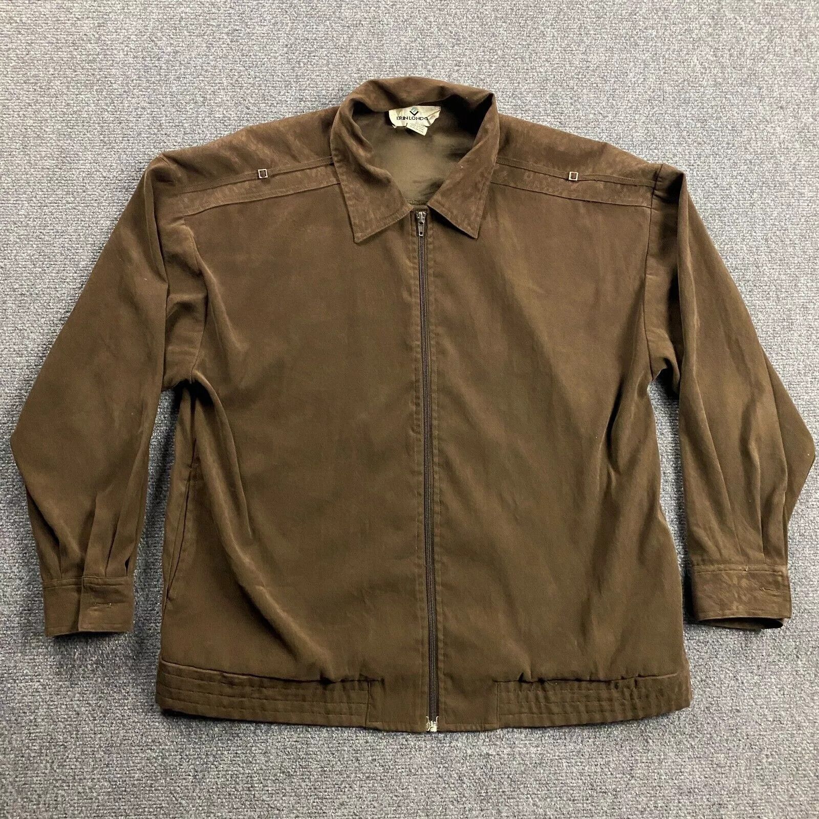 Other Erin London Jacket Women's Large Bomber Suede Full Zip Size L / US 10 / IT 46 - 1 Thumbnail