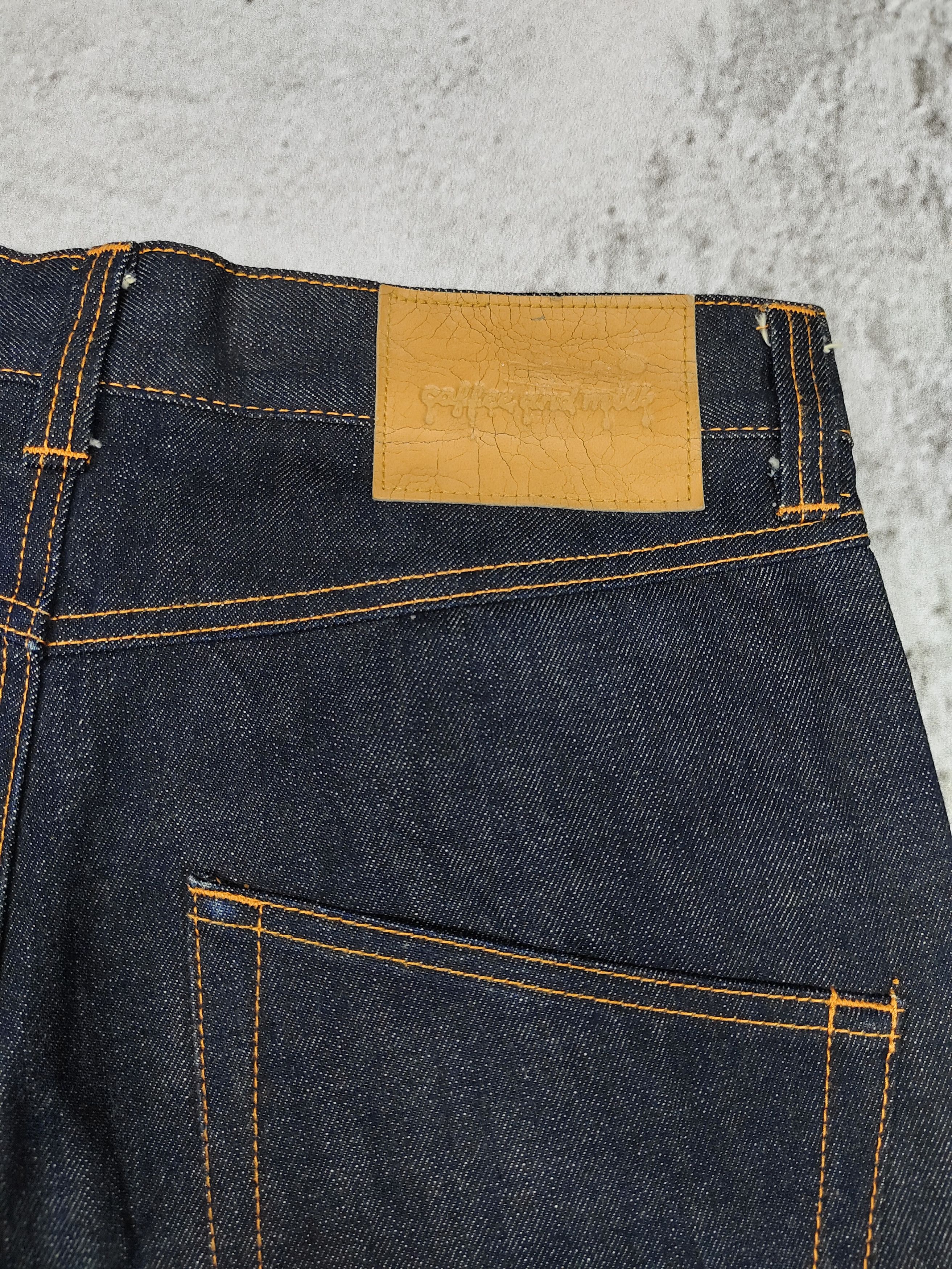 Beams Plus BEAMS- Milk & Coffee Brass Stud Hem Raw Denim Short Size US 31 - 8 Thumbnail
