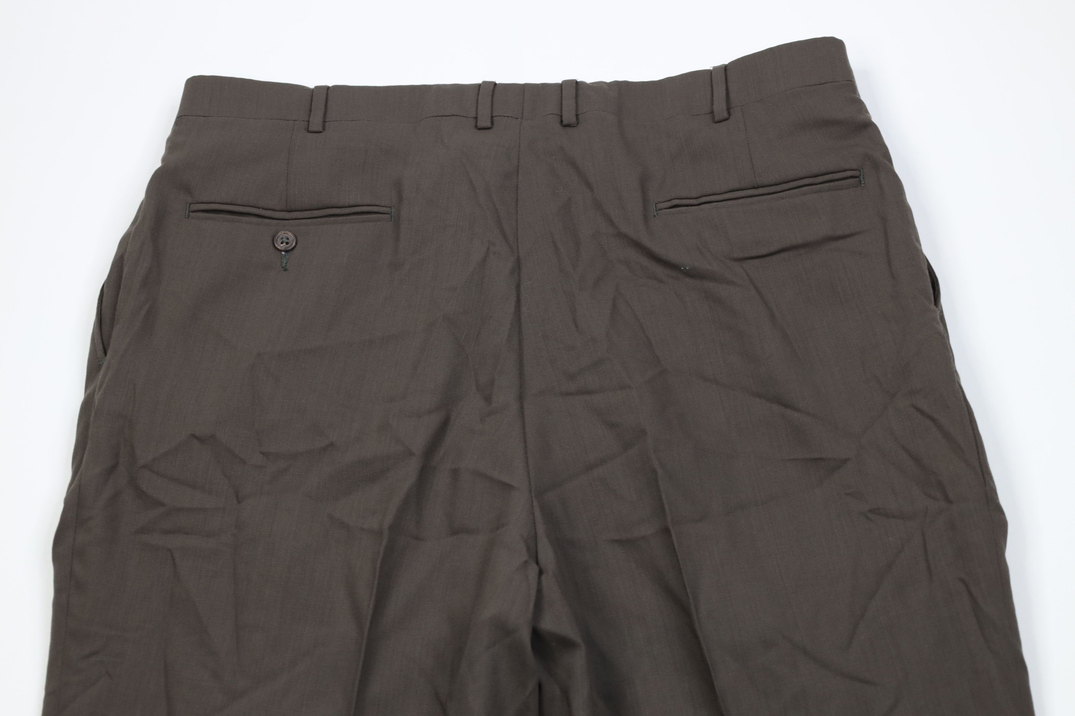 Vintage Vintage 90s Streetwear Pleated Wide Leg Chino Pants Brown Size US 38 / EU 54 - 12 Thumbnail