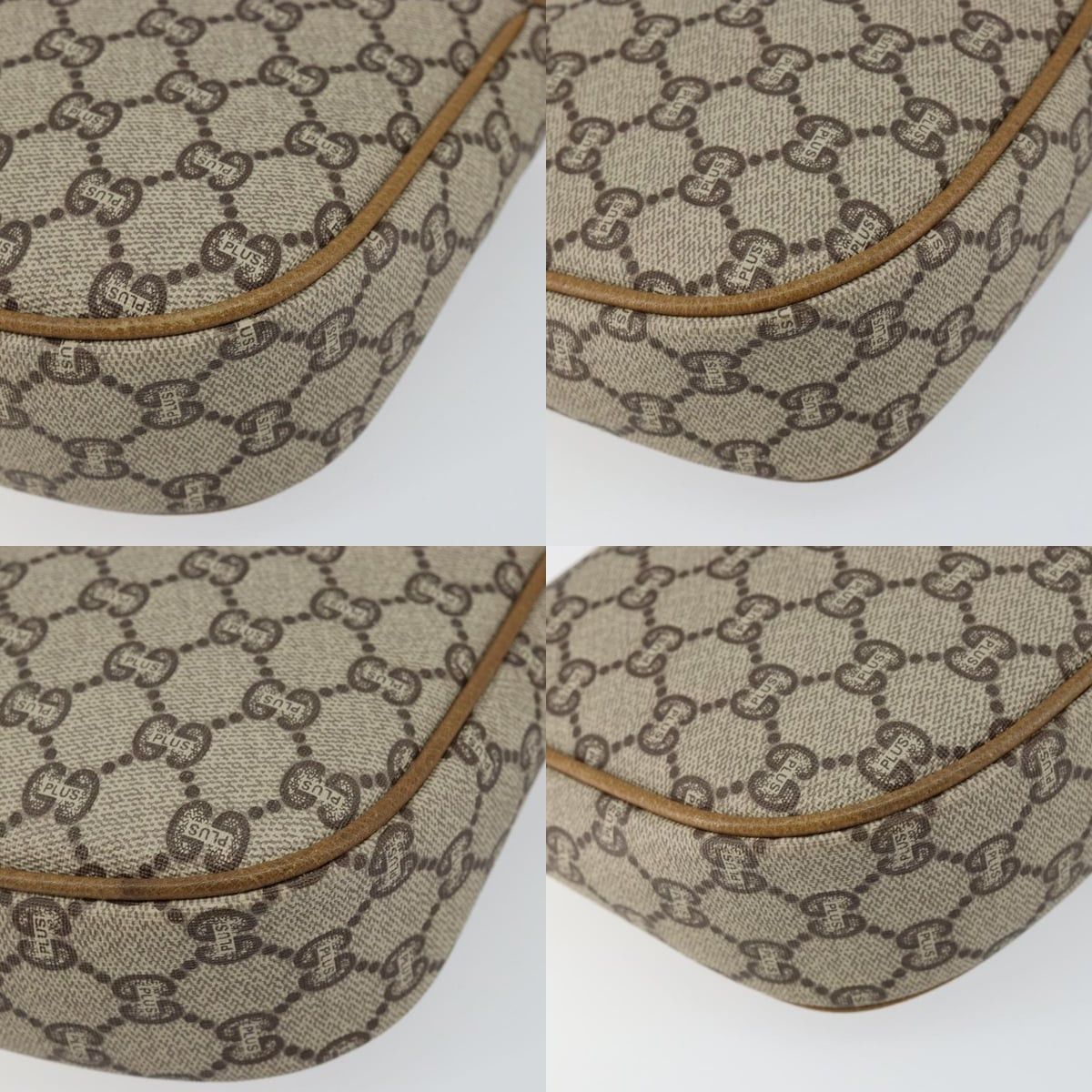 Gucci GUCCI GG Plus Canvas Shoulder Bag Pvc Leather Beige Size ONE SIZE - 10 Thumbnail
