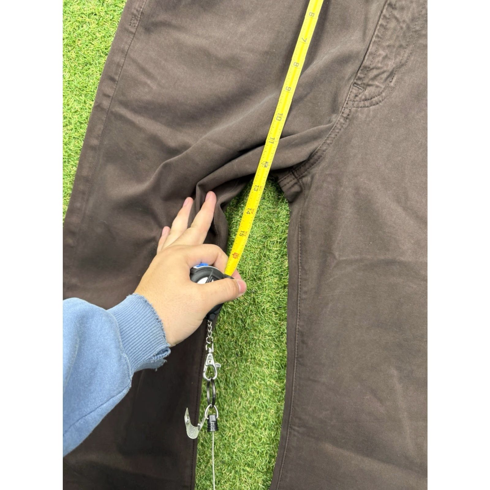Vintage AG Adriano Goldschmied Pants Mens 36x34 The Graduate Tailored Leg Chino Stretch Brown Size US 36 / EU 52 - 7 Thumbnail