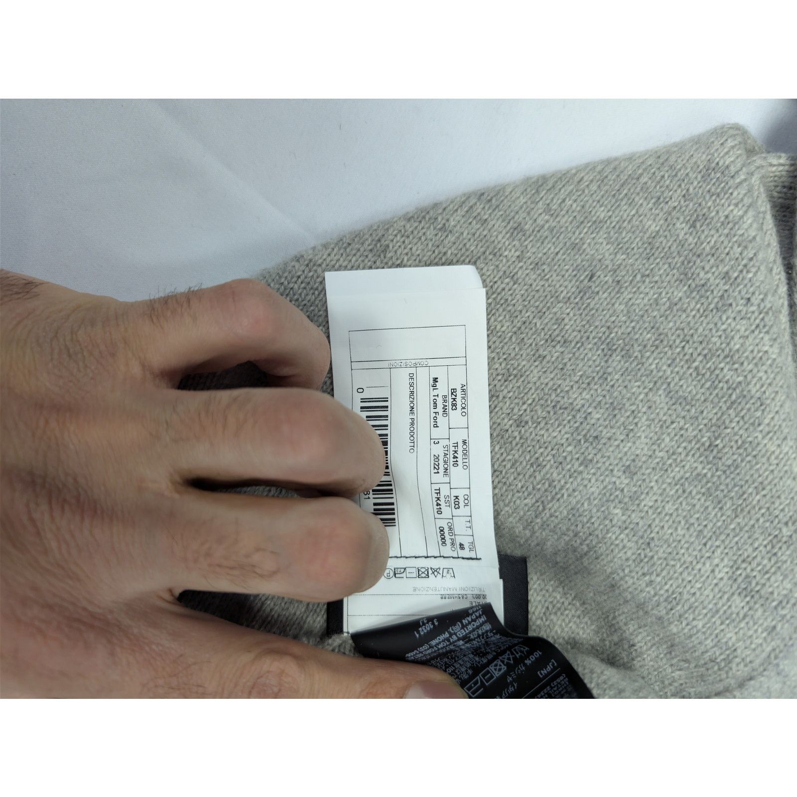 Tom Ford o1rshd1 CC20 cashmere crew-neck sweater in Grey Size US M / EU 48-50 / 2 - 22 Thumbnail