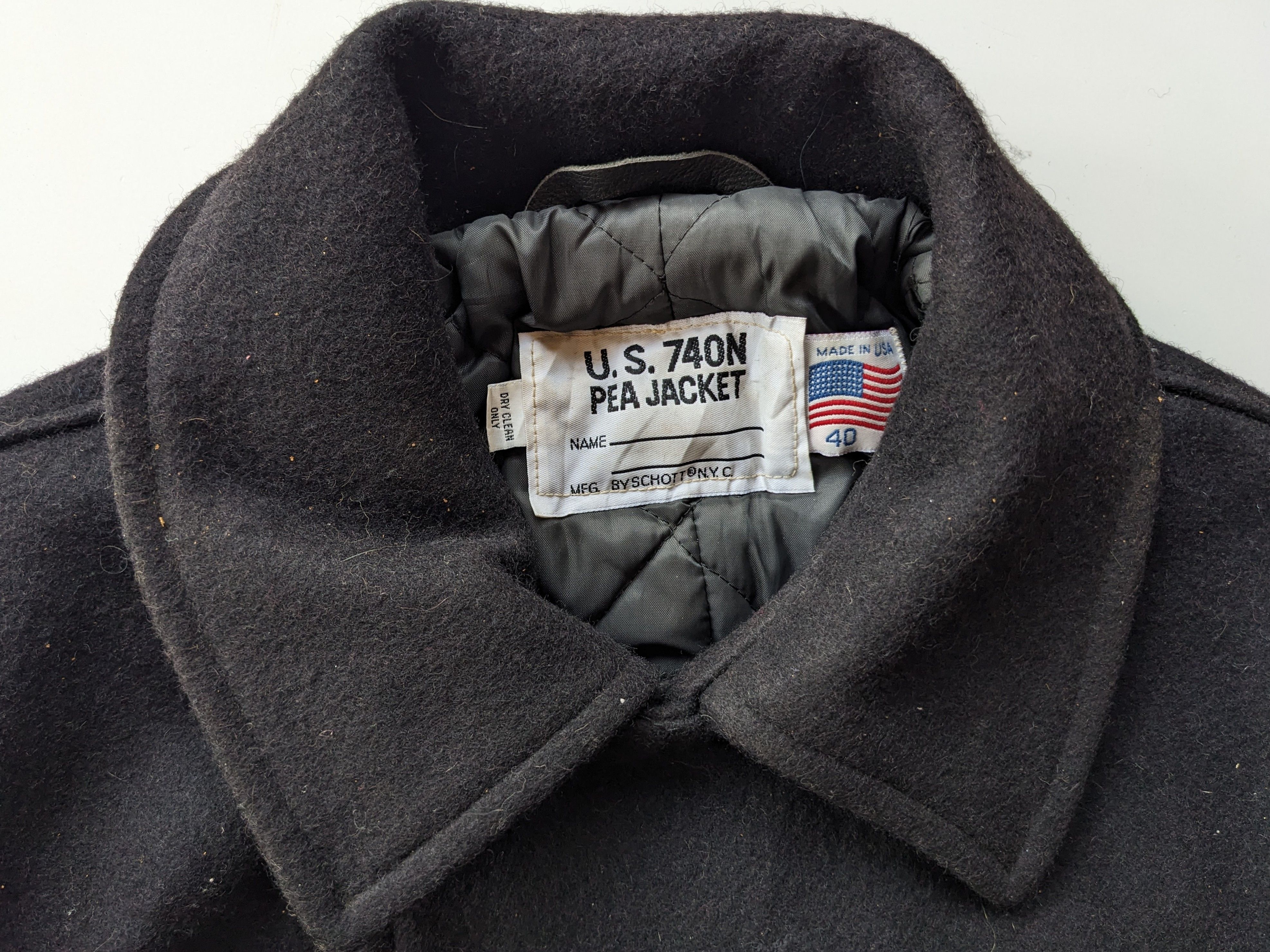 Schott Vintage Schott U.S 740N Peacoat wool jacket Size US XXS / EU 40 - 3 Thumbnail