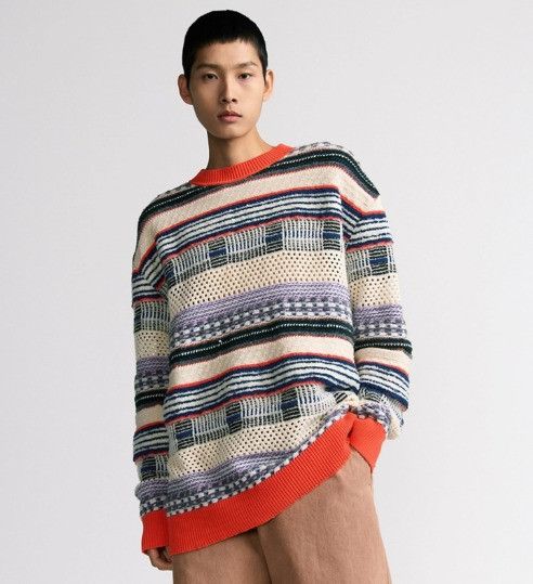 Dior o1w1db11025 513M607 Wool Blend Knit Sweater Multicolor Size US S / EU 44-46 / 1 - 3 Thumbnail