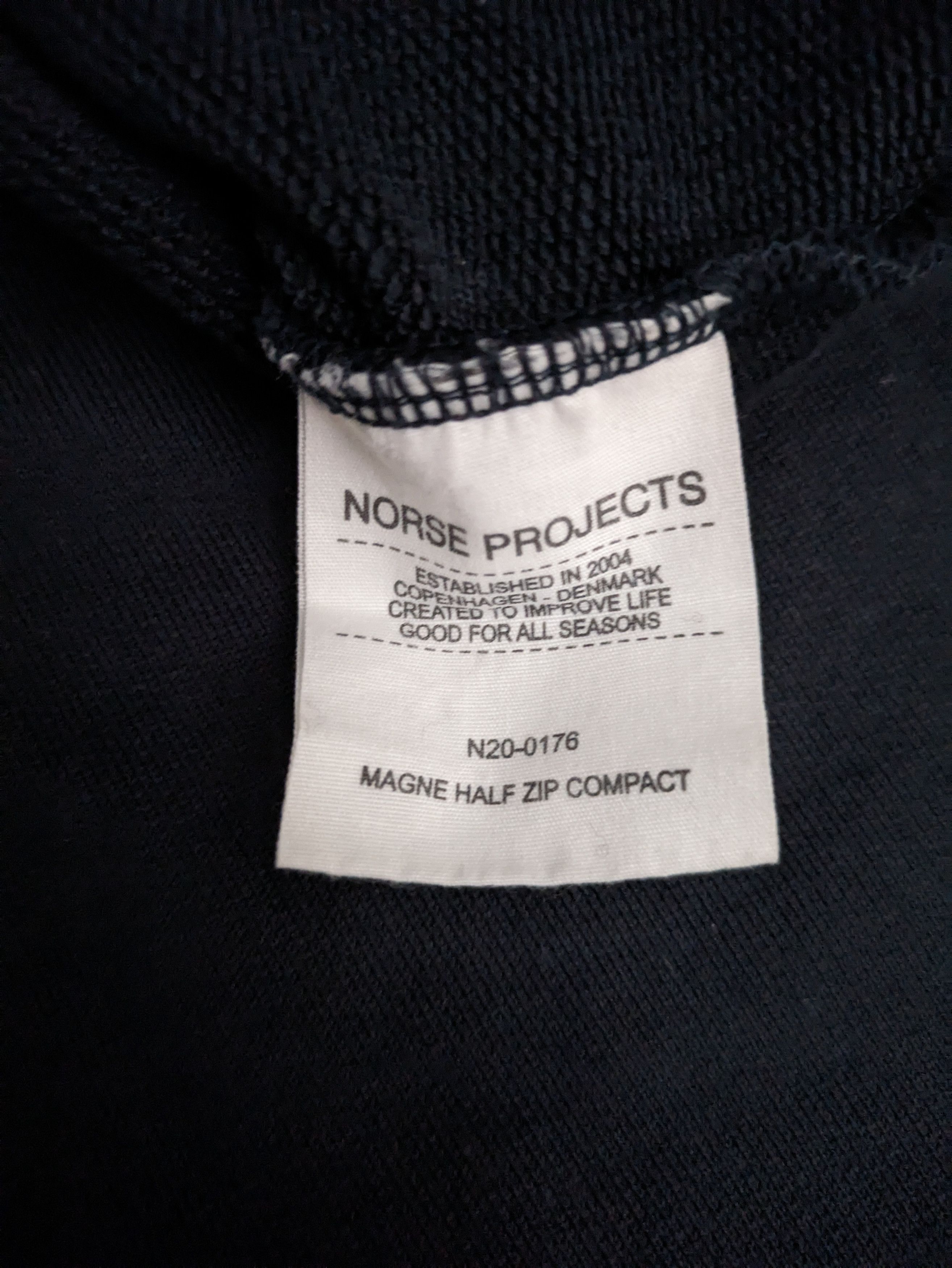 Norse Projects Half Zip Magne Sweater - Dark Navy Size US M / EU 48-50 / 2 - 9 Thumbnail