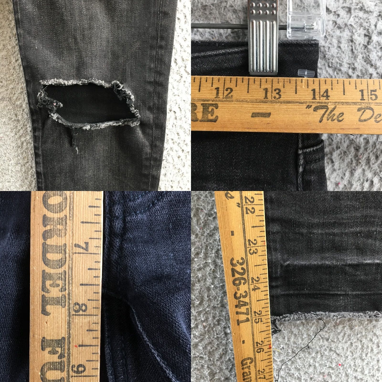 American Eagle Outfitters American Eagle Outfitters Jegging Ankle Jeans Womens 0R Black Denim Distressed Jeans Womens Regular 0 Size 25" / US 0 / IT 36 - 8 Thumbnail