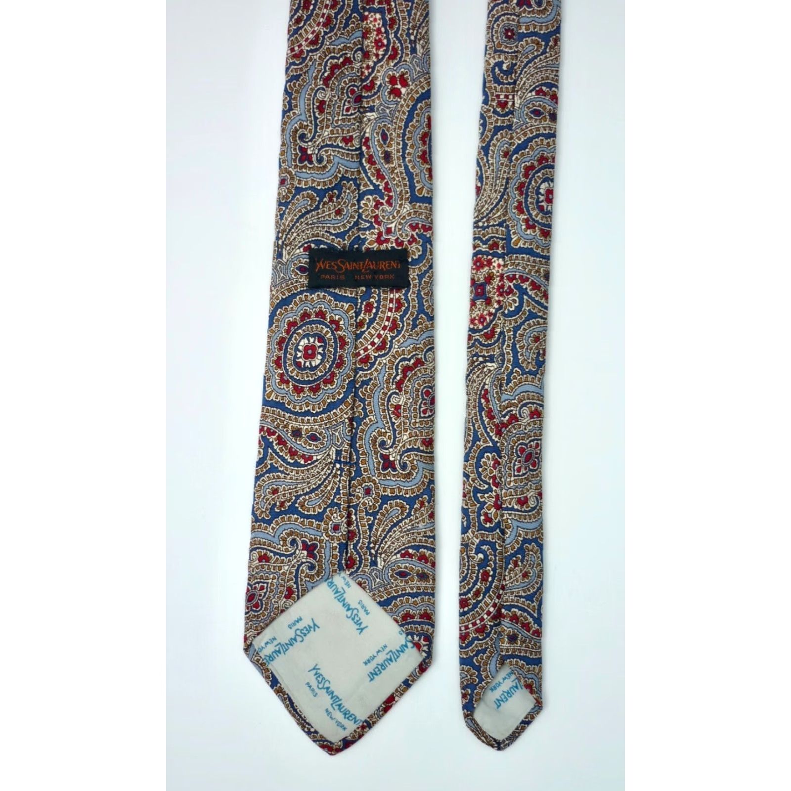 Yves Saint Laurent Yves Saint Laurent Mens Vintage Luxury Silk Tie Paisley Size ONE SIZE - 7 Thumbnail