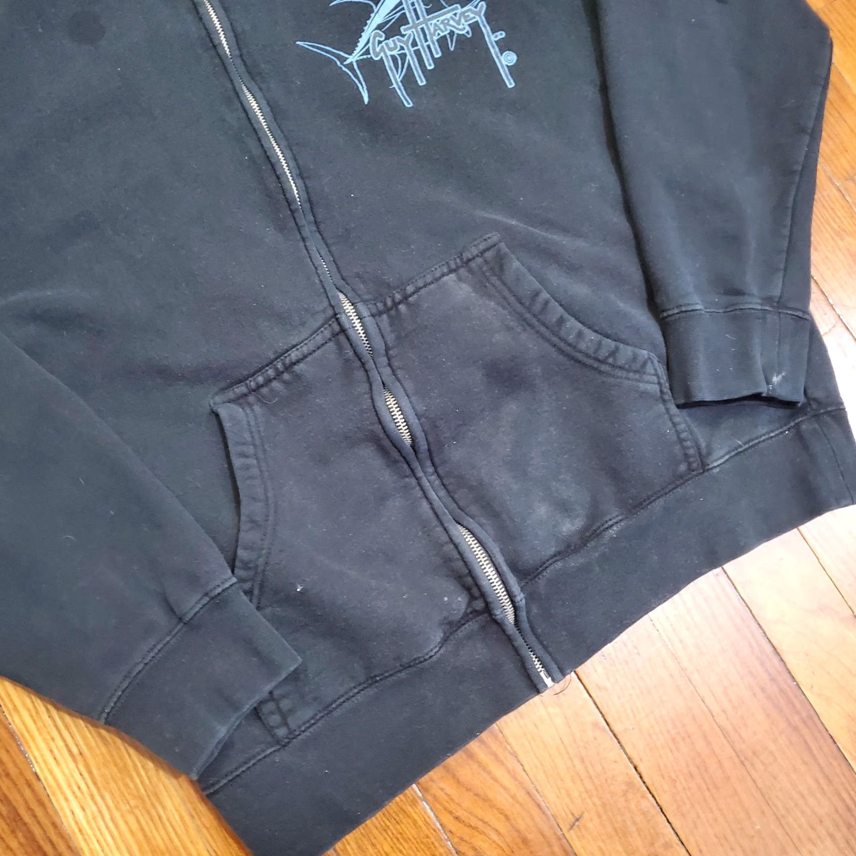 Guy Harvey Guy Harvey Hoodie Mens Medium Black Full Zip Back Graphic Tuna Fish Size US M / EU 48-50 / 2 - 7 Thumbnail