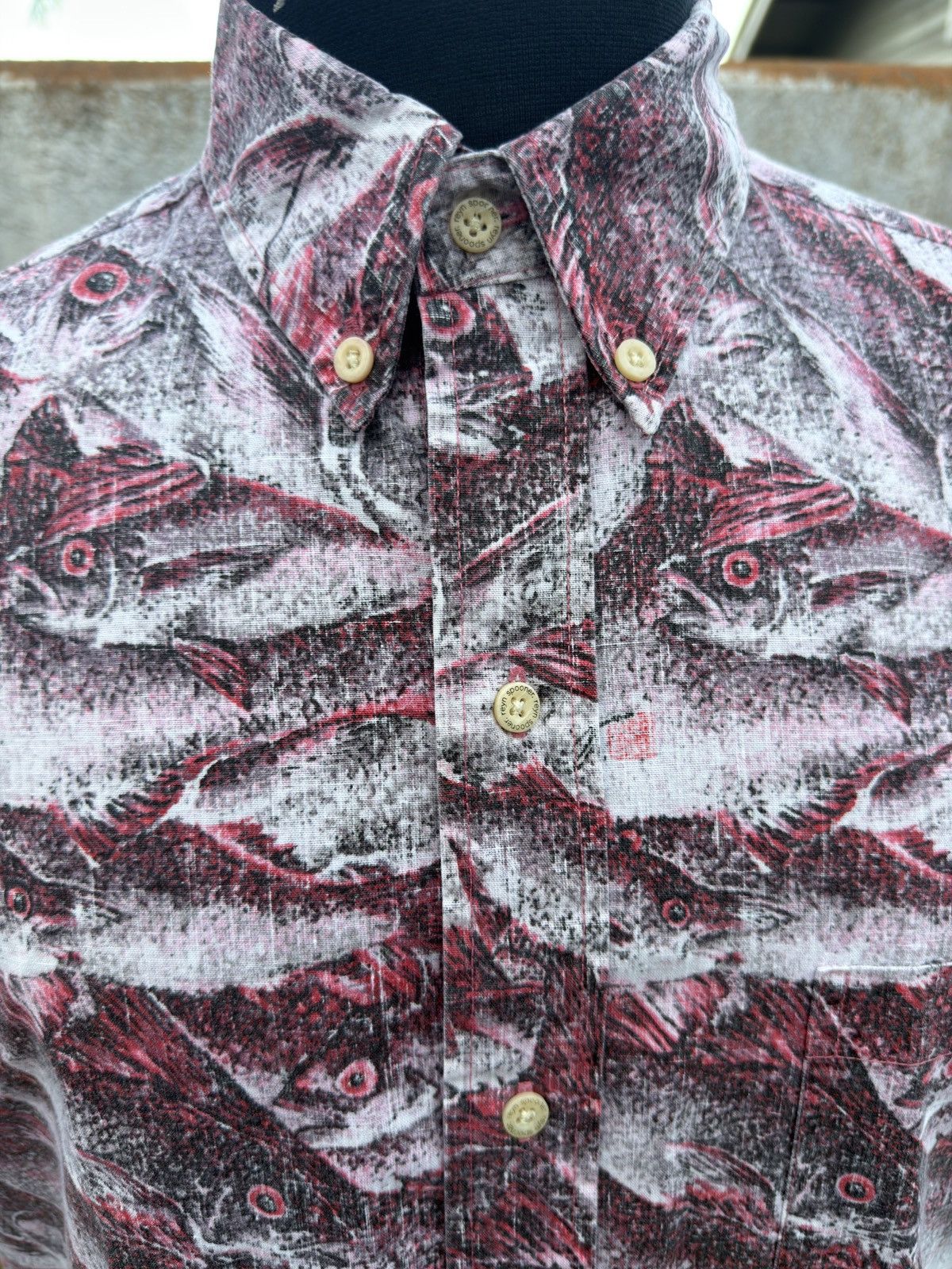 Reyn Spooner Reyn Spooner Gyotaku Naoki Men's M Hawaiian Red Onaga Fish Size US M / EU 48-50 / 2 - 3 Thumbnail
