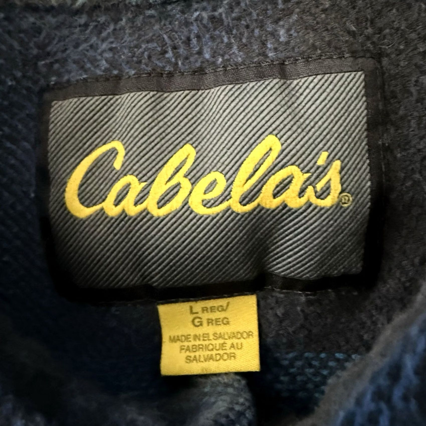 Vintage Cabelas Heavy Shirt Men Large Blue Plaid Woven Shacket Work Jacket Outdoors Flaw Size US L / EU 52-54 / 3 - 2 Thumbnail