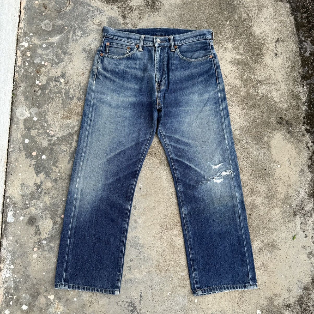 Levi's W33 LEVI'S 505 MUD WASHED DENIM RIPPE JEAN PANTS Size US 33 - 1 Thumbnail