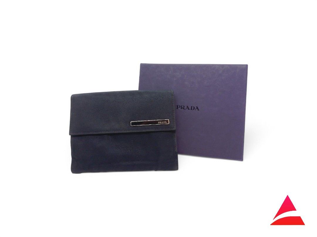 Prada Prada - Black Wallet Bifold Square Logo Canvas Size ONE SIZE - 1 Thumbnail