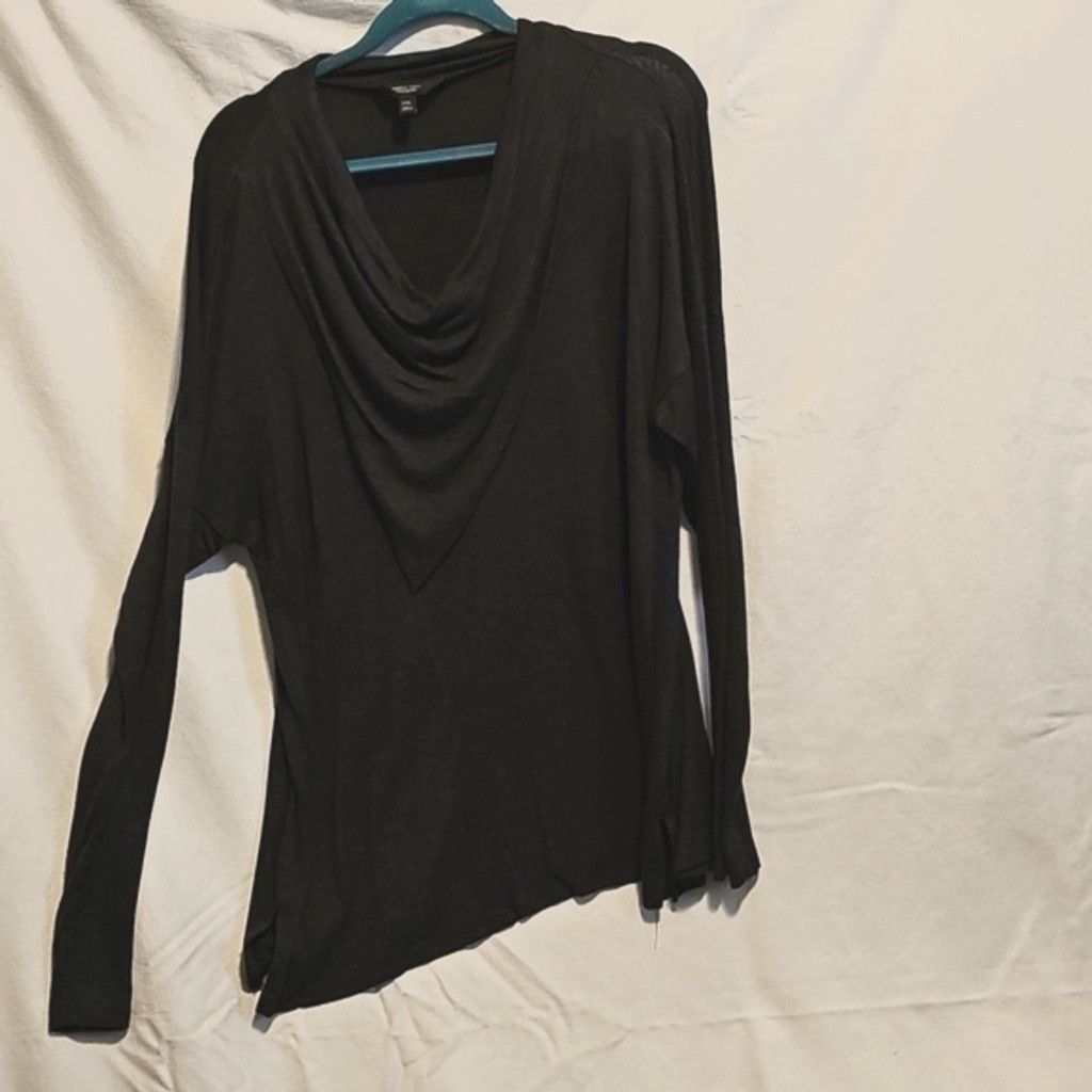 Vera Wang Vera Wang Dark Gray Drape Neck Top Size XXL / US 16-18 / IT 52-54 - 2 Thumbnail
