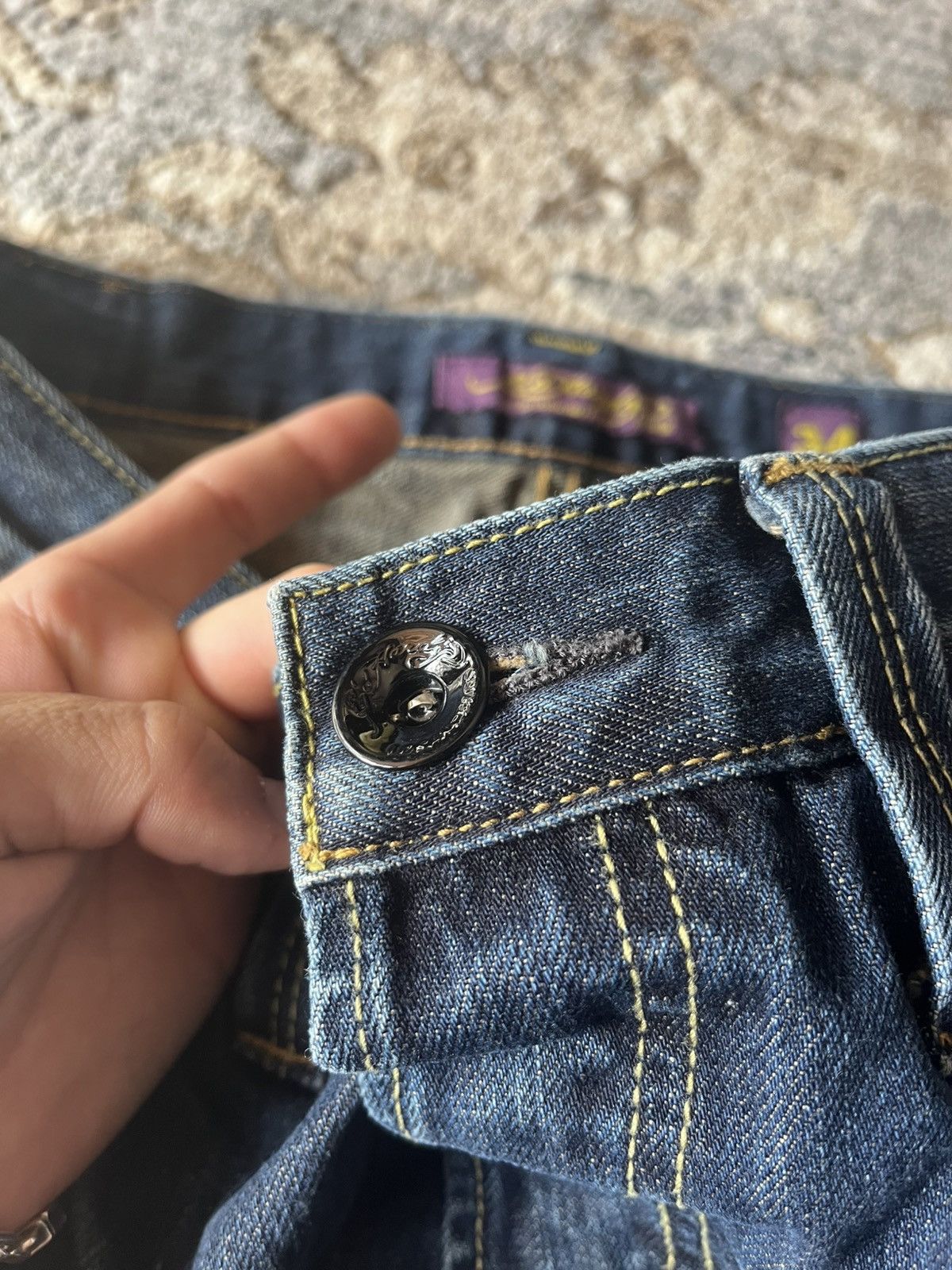Ed Hardy ED HARDY LOT 2010 RAW DENIM JEANS 34 STRAIGHTLEG / BAGGY Size US 32 / EU 48 - 5 Thumbnail