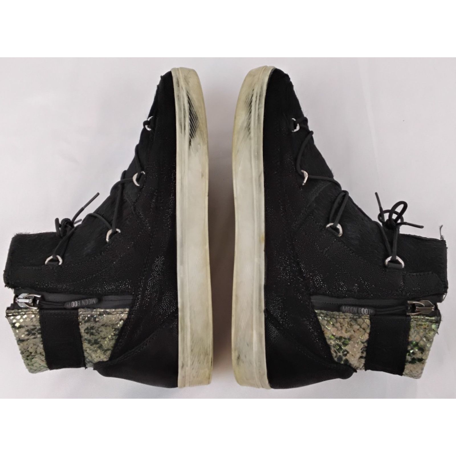 Moon Boot Moon Boot Sneakers Women's 9.5 Black Fur & Snake Print Size US 9.5 / IT 39.5 - 6 Thumbnail