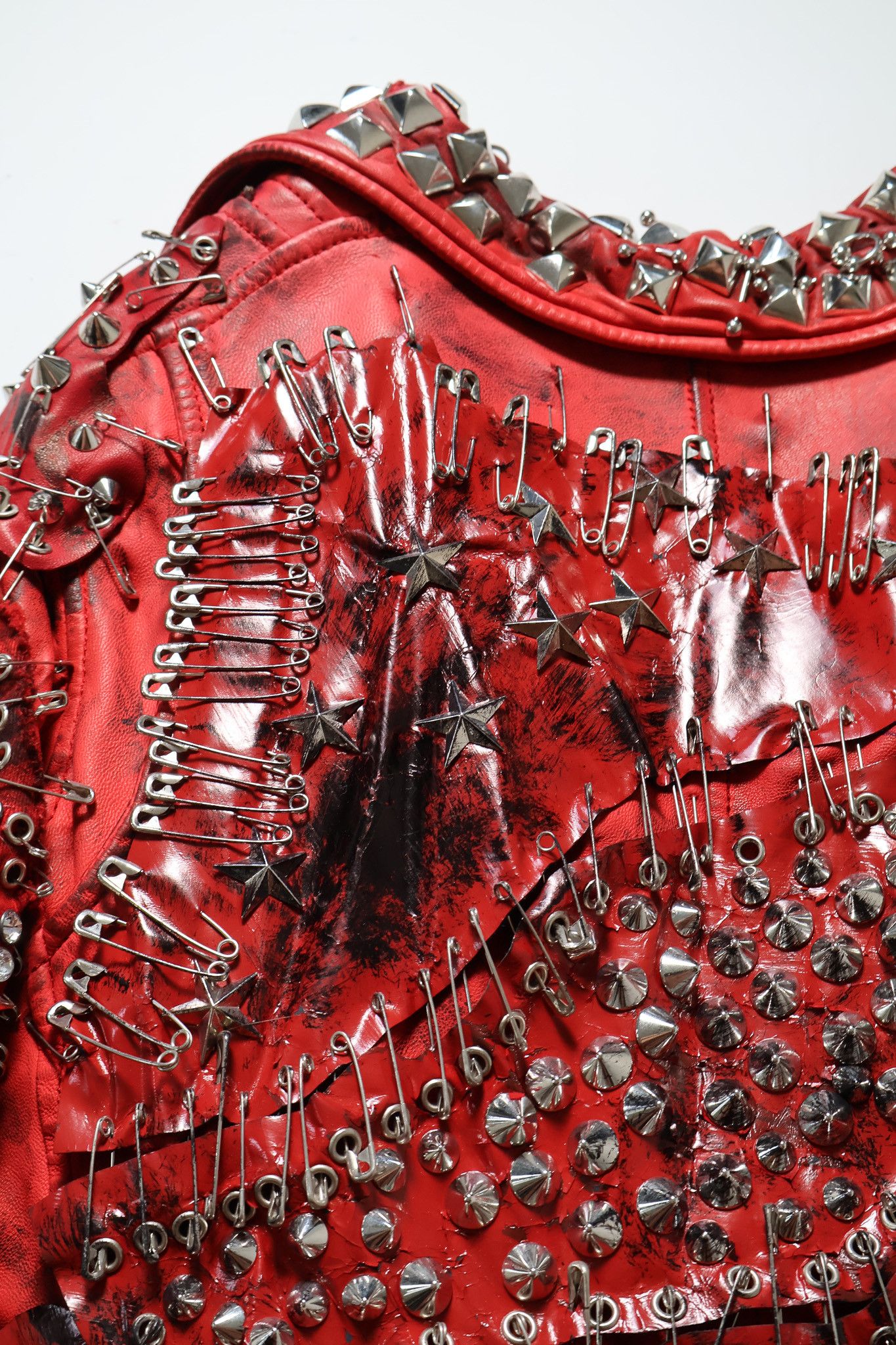 Balmain Balmain Decarnin SS11 Runway Safety Pin Stud Leather Jacket Size XS / US 0-2 / IT 36-38 - 12 Thumbnail