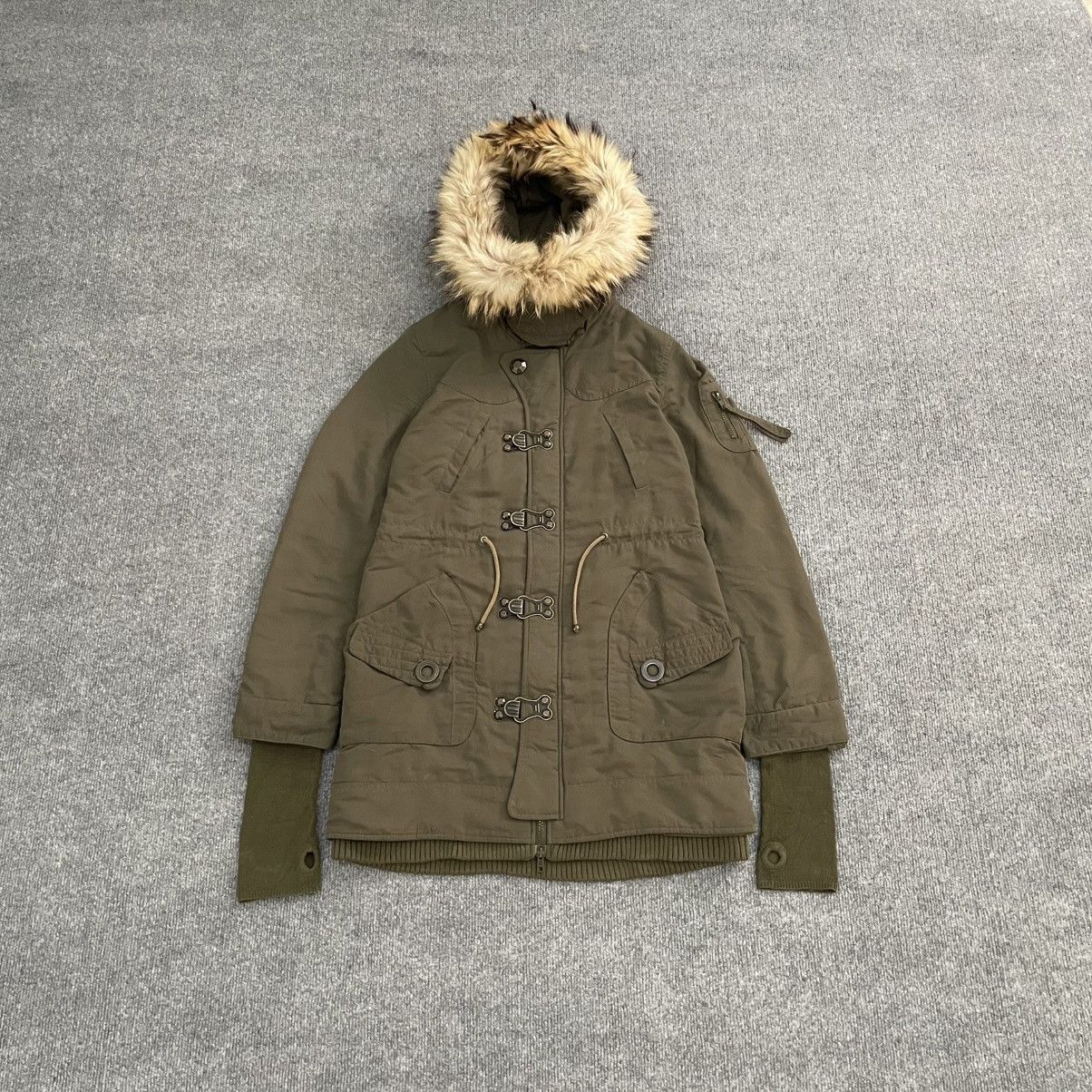 Japanese Brand Japanese SLY Parka Racoon Hood Vkei Apocalypse Style Size US M / EU 48-50 / 2 - 1 Thumbnail