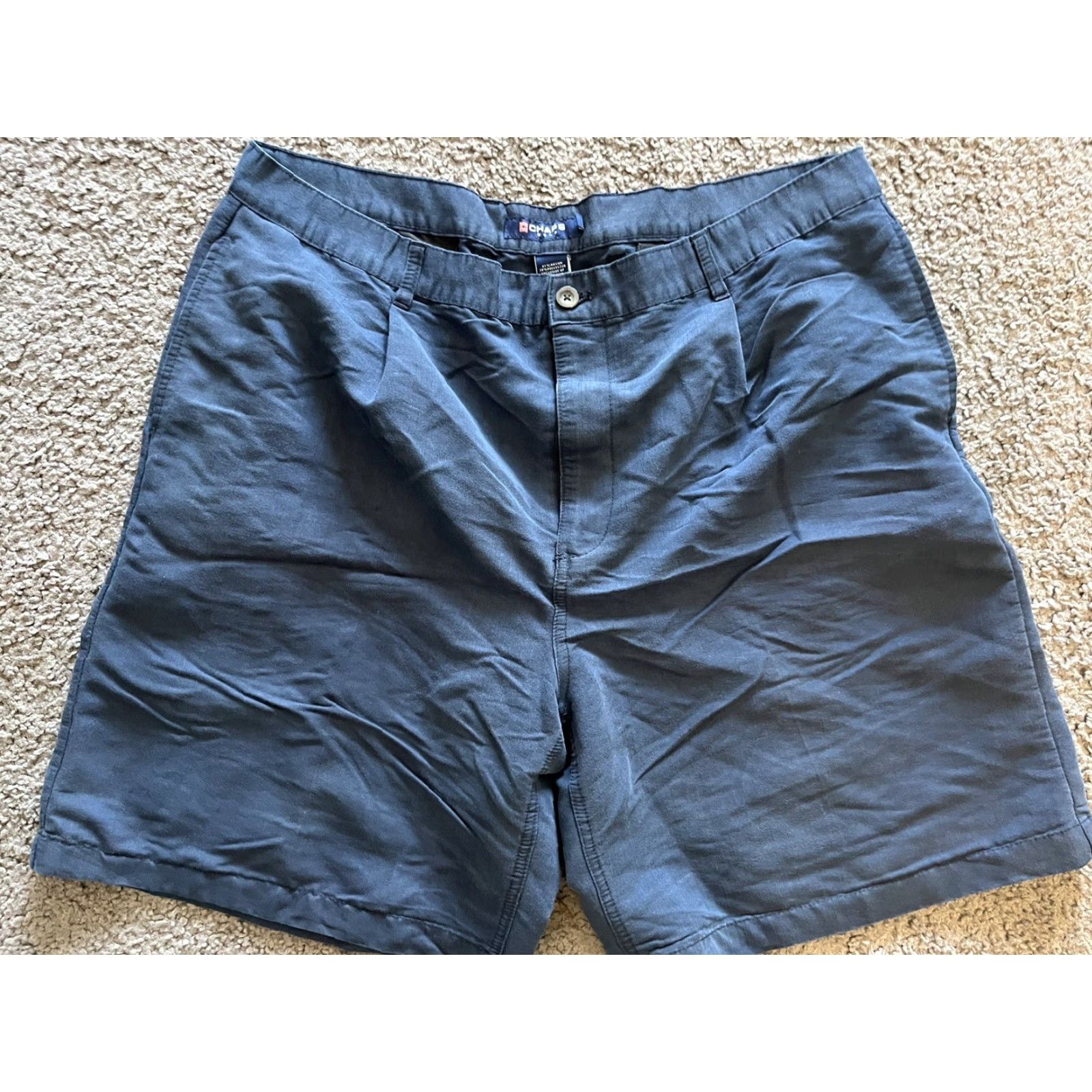 Chaps VINTAGE Chaps Ralph Lauren Golf Shorts Casual 90s 40 Navy Blue Chino Mens Regular Pleated Buttons Zipper Logo Size US 40 / EU 56 - 2 Thumbnail