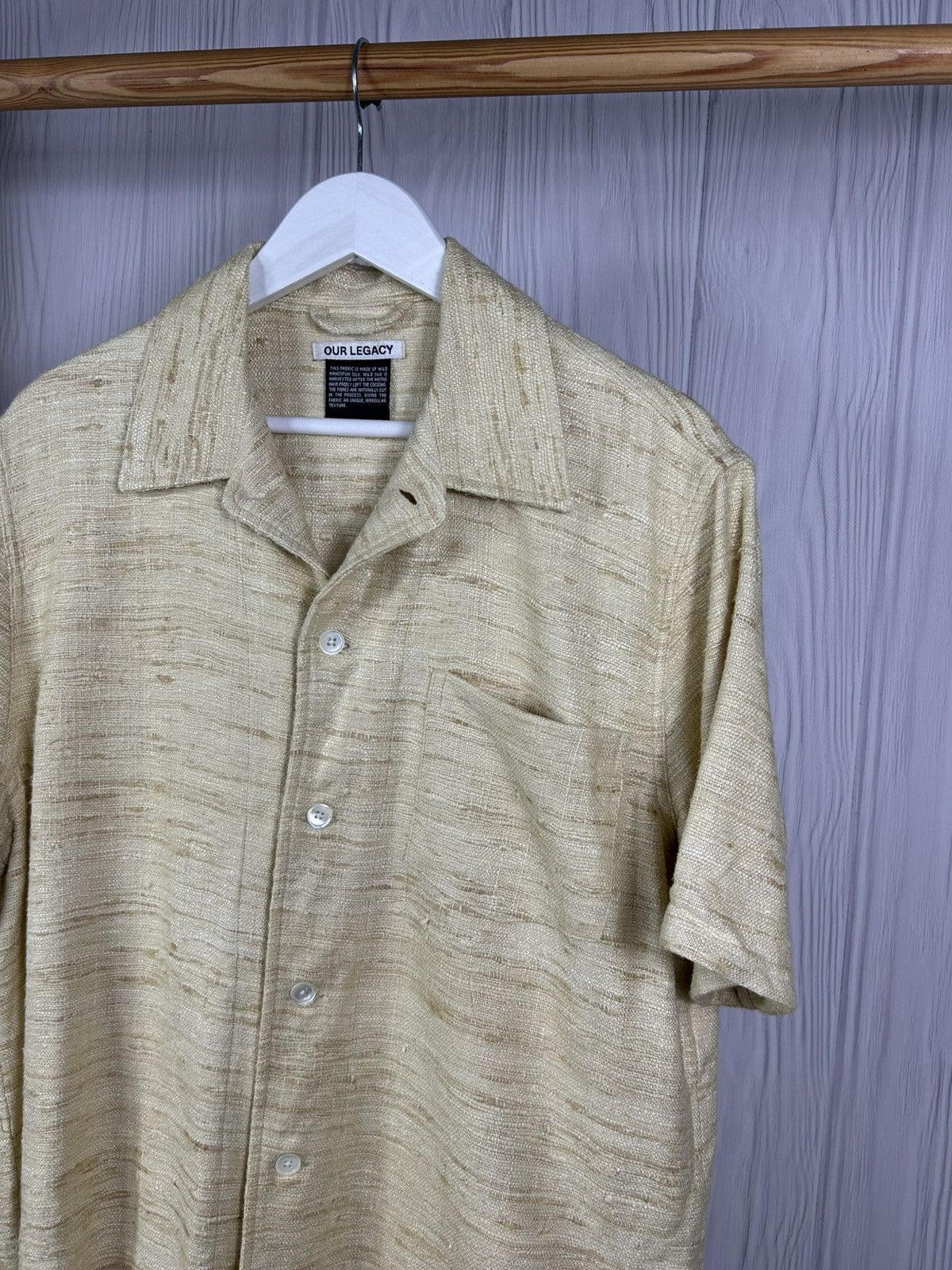 OUR LEGACY Box Shirt Short Sleeve Wild Silk Size 46 is available